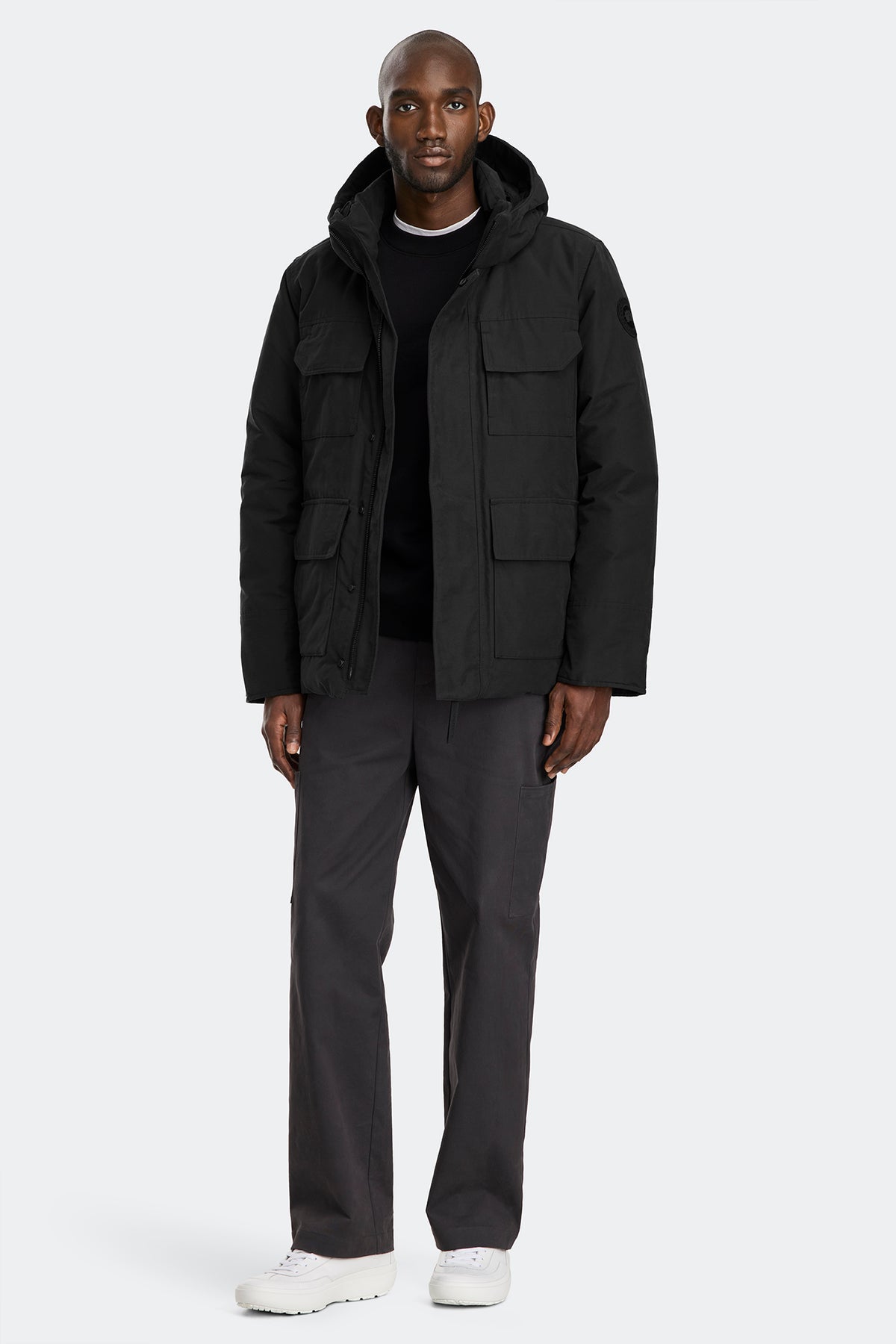 Maitland Cotton Parka - Black 9061 - on_full_body_01