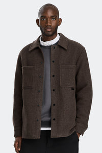 Atkinson Shirt Jacket - Heather Espresso 9138 - on_front_01