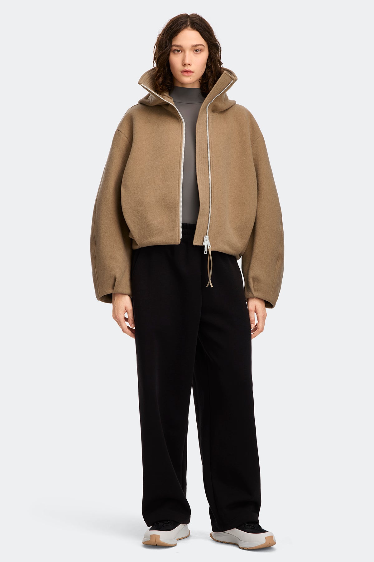 Chilliwack Wool Bomber - Tan 9007 - on_full_body_01