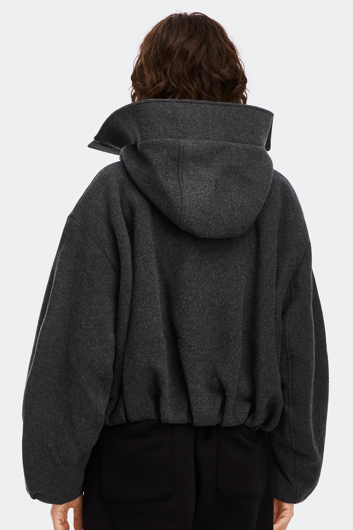 Chilliwack Wool Bomber - Carbon Heather 9251 - on_back_01