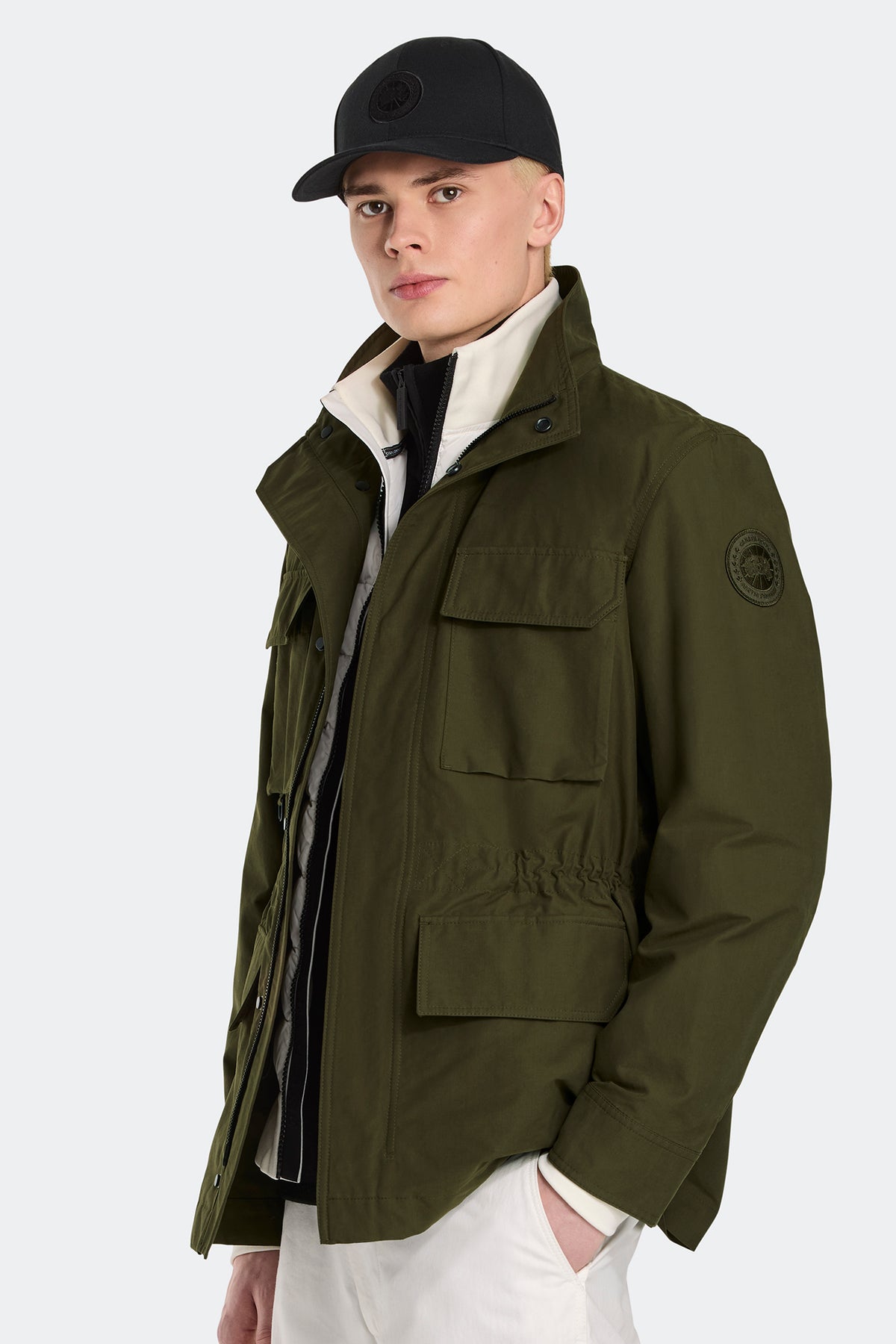 Harrison Lightweight Jacket - Military Green 49 - on_front_closed_01