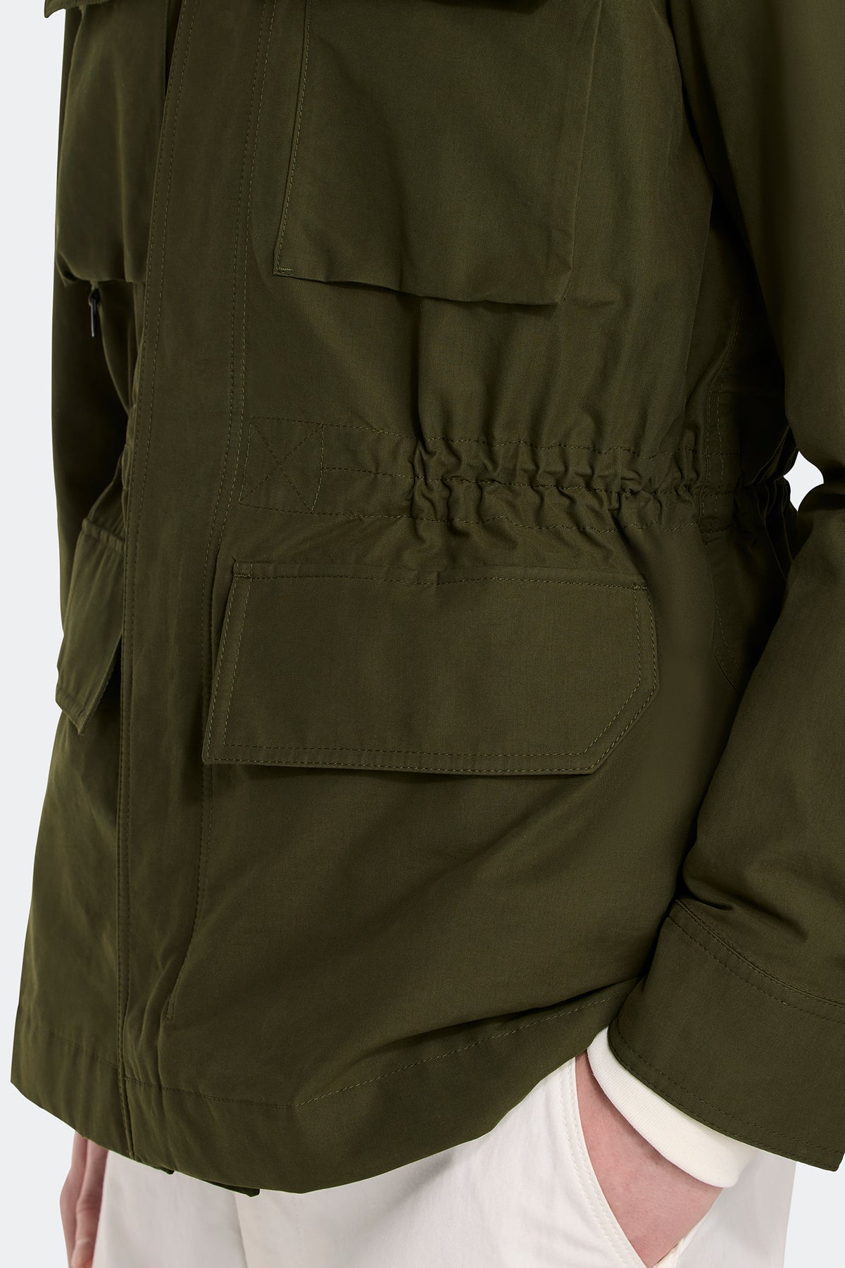 Harrison Lightweight Jacket - Military Green 9049 - on_detail_01