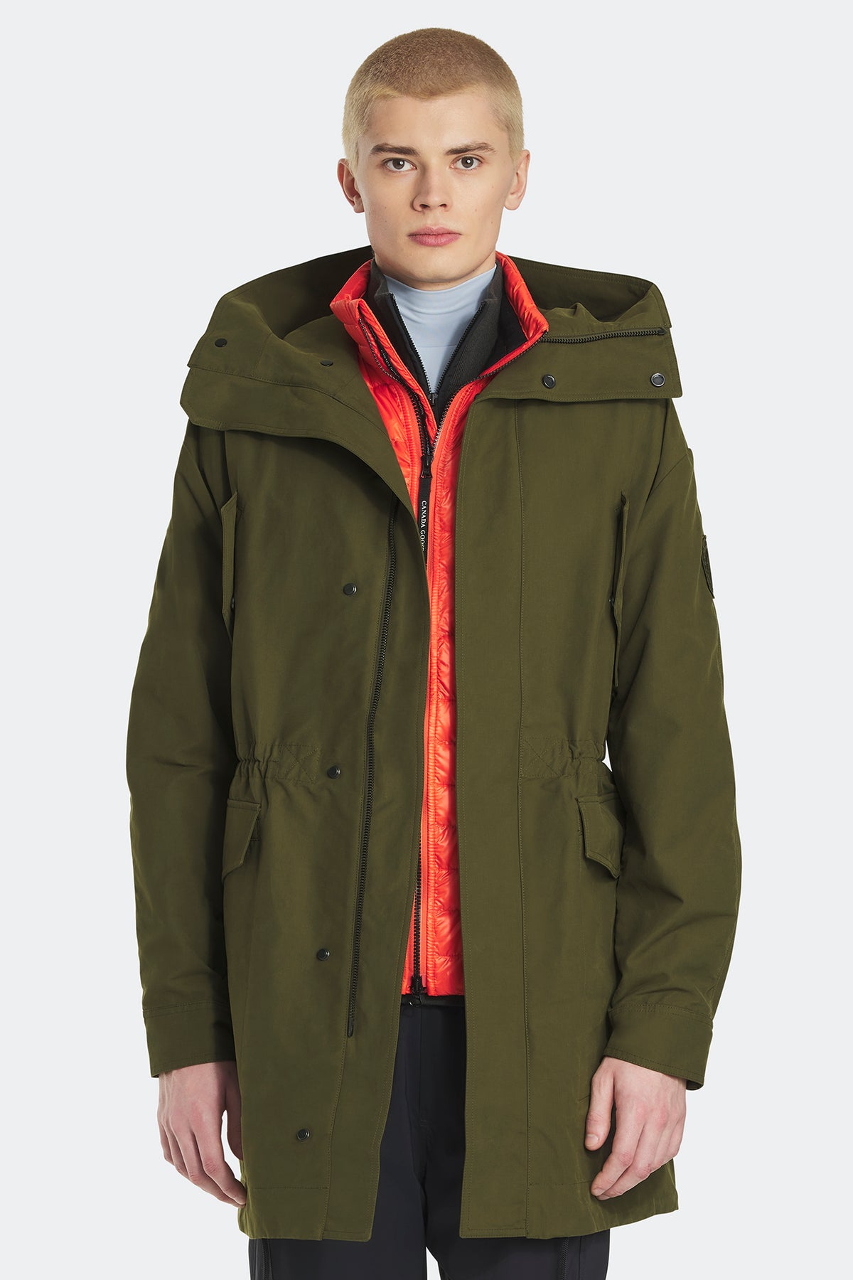 Harrison Lightweight Parka - Military Green 9049 - on_front_01