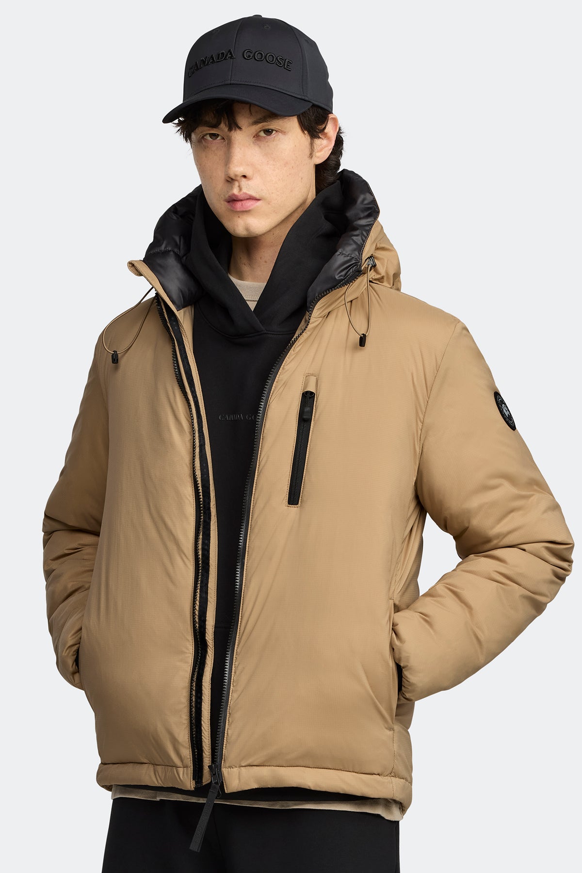 Lodge Hoodie Black Disc - Desert Sand 1483 - on_front_01