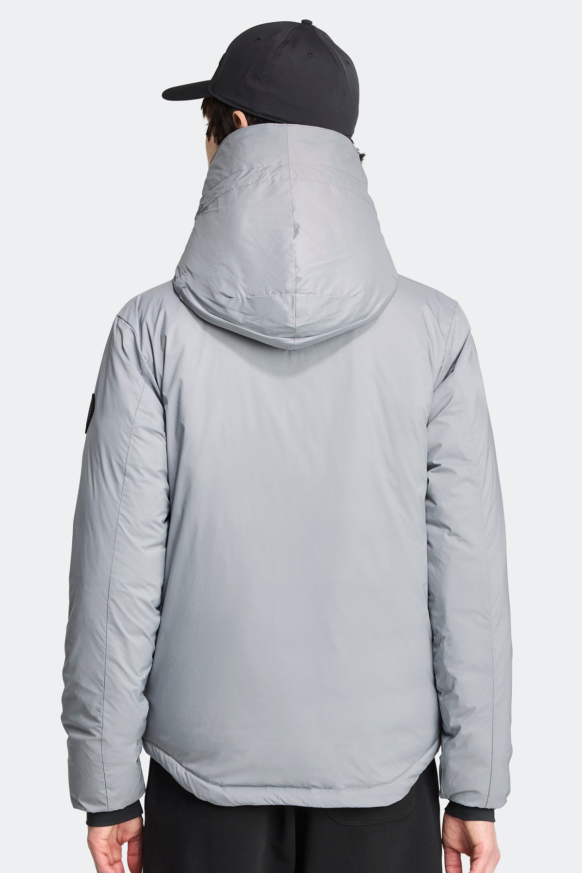 Lodge Hoodie Black Disc - Boulder Grey 444 - on_back_02