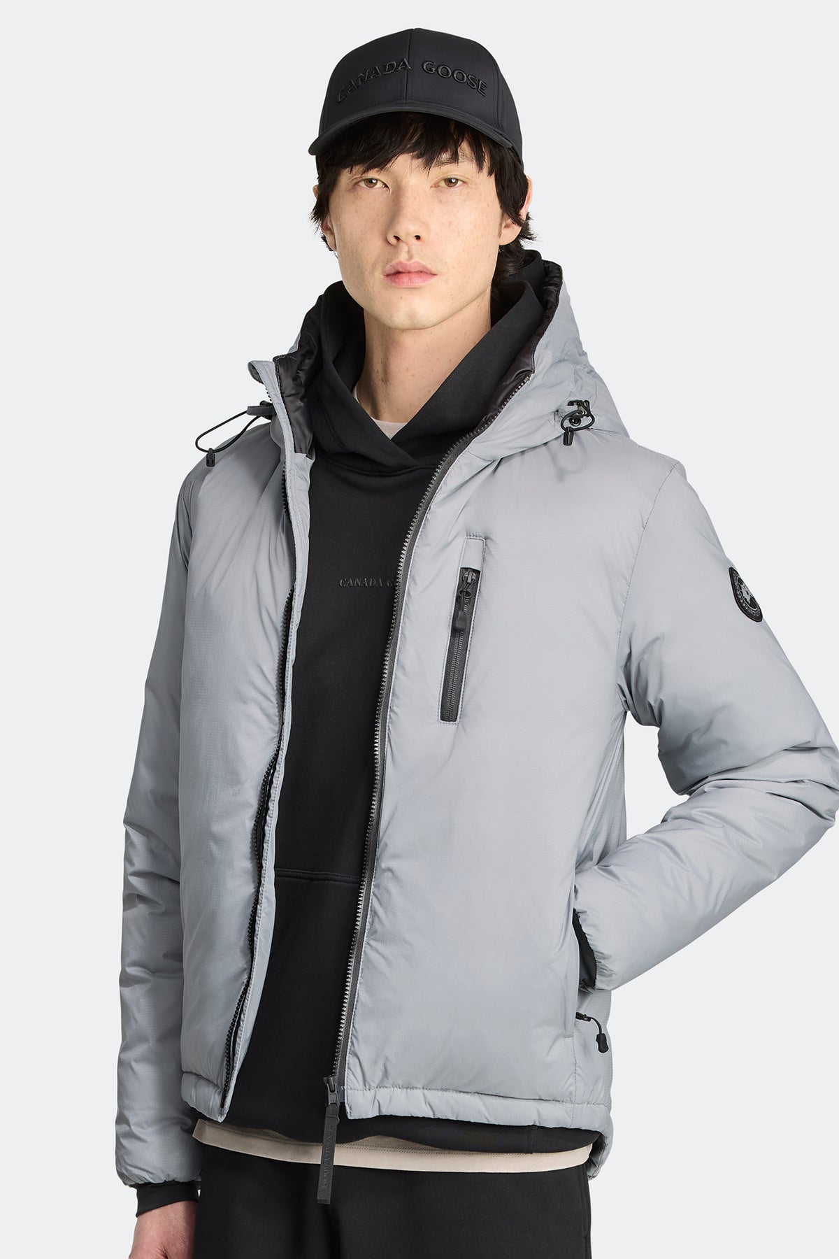 Lodge Hoodie Black Disc - Boulder Grey 444 - on_side_01