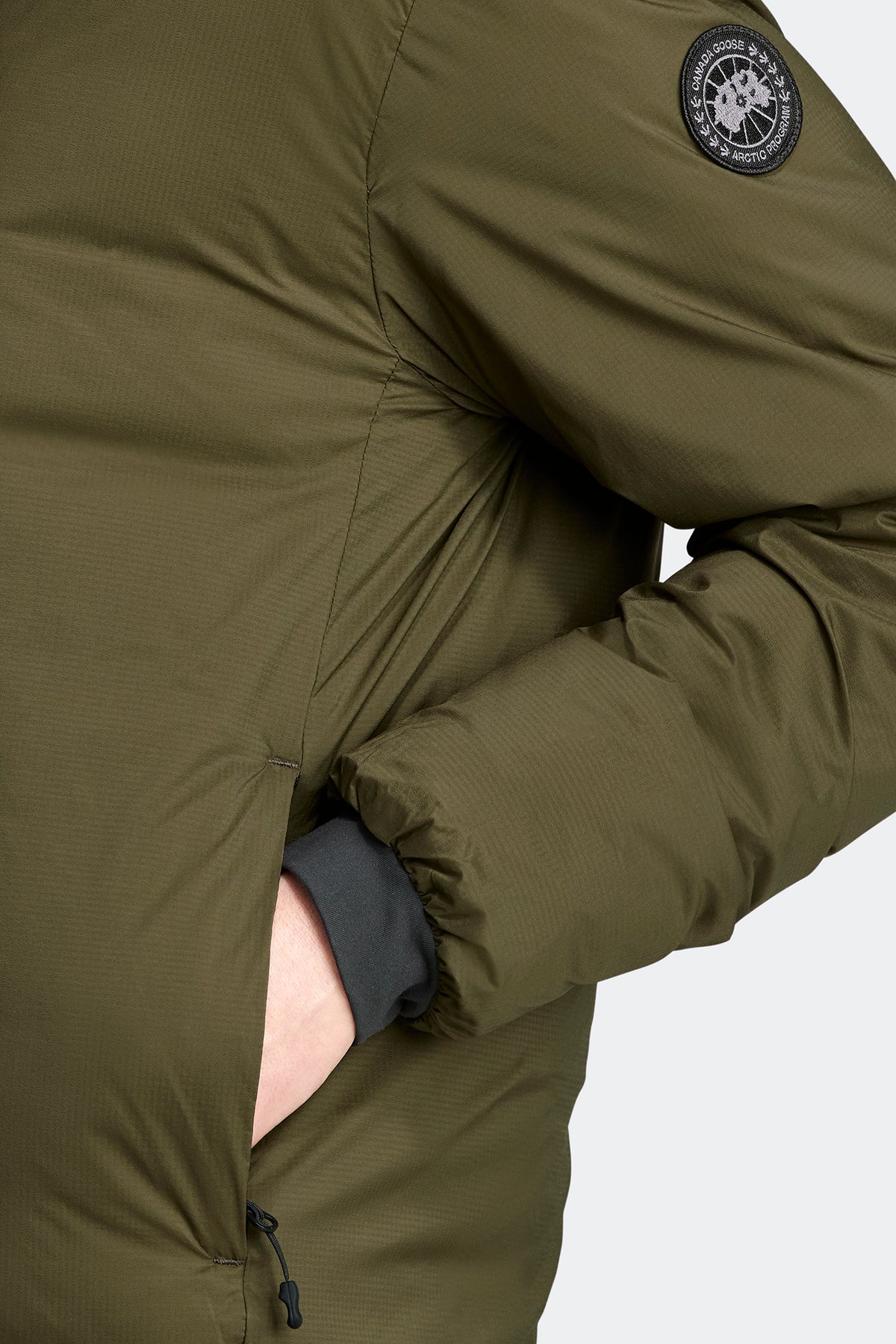 Lodge Hoodie Black Disc - Military Green 49 - on_detail_01