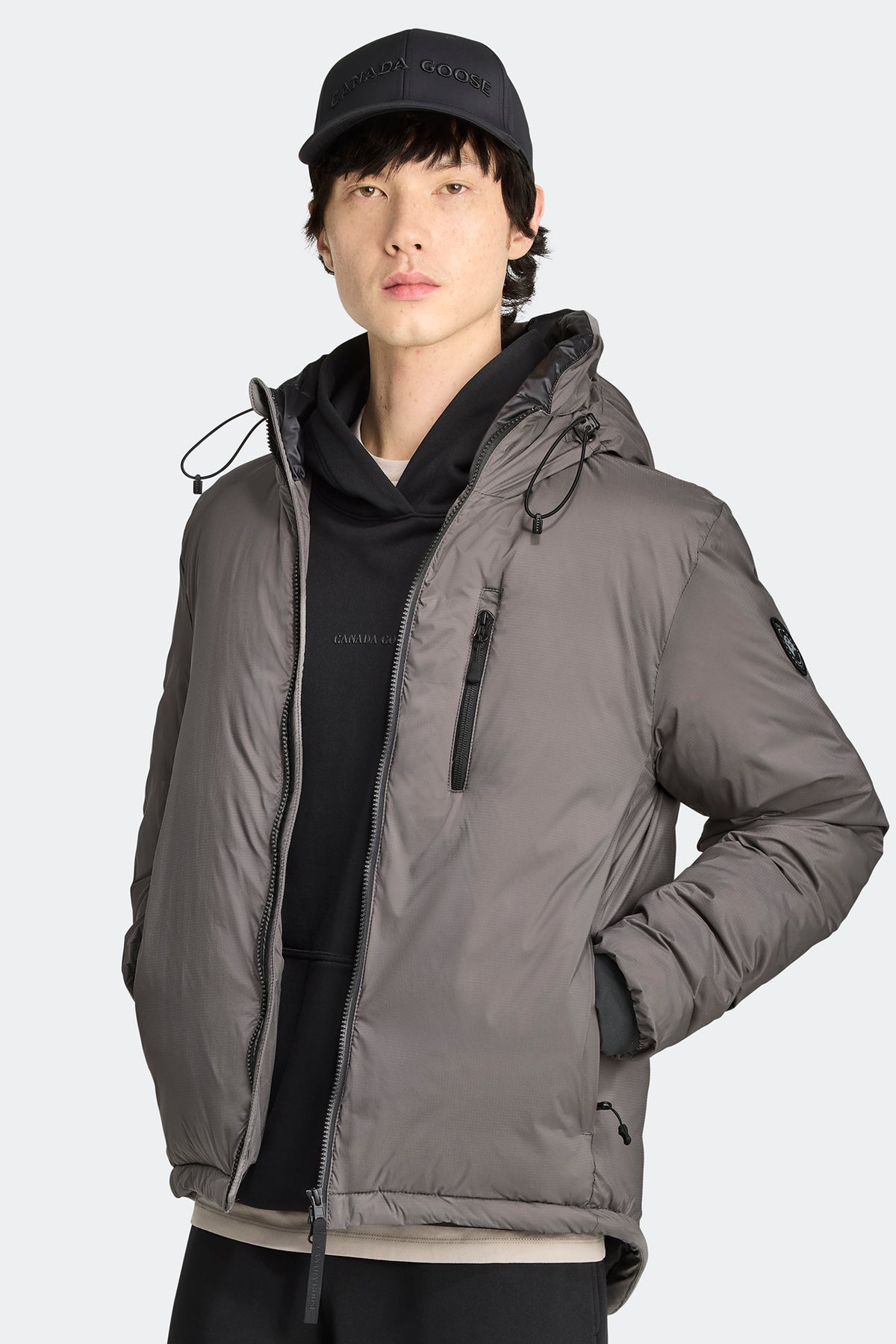 Lodge Hoodie Black Disc - Coastal Grey 811 - on_front_open_01