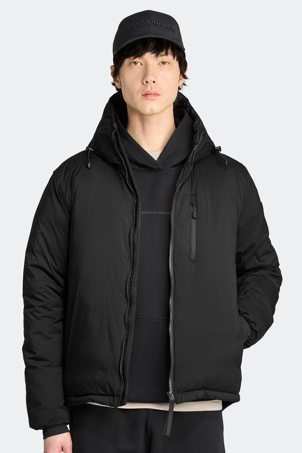 Lodge Hoodie Black Disc - Black 9061 - on_front_open_01