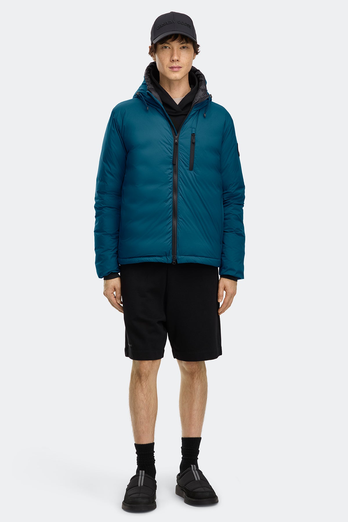 Lodge Hoodie Black Disc - Guard Blue 9387 - on_full_body_01