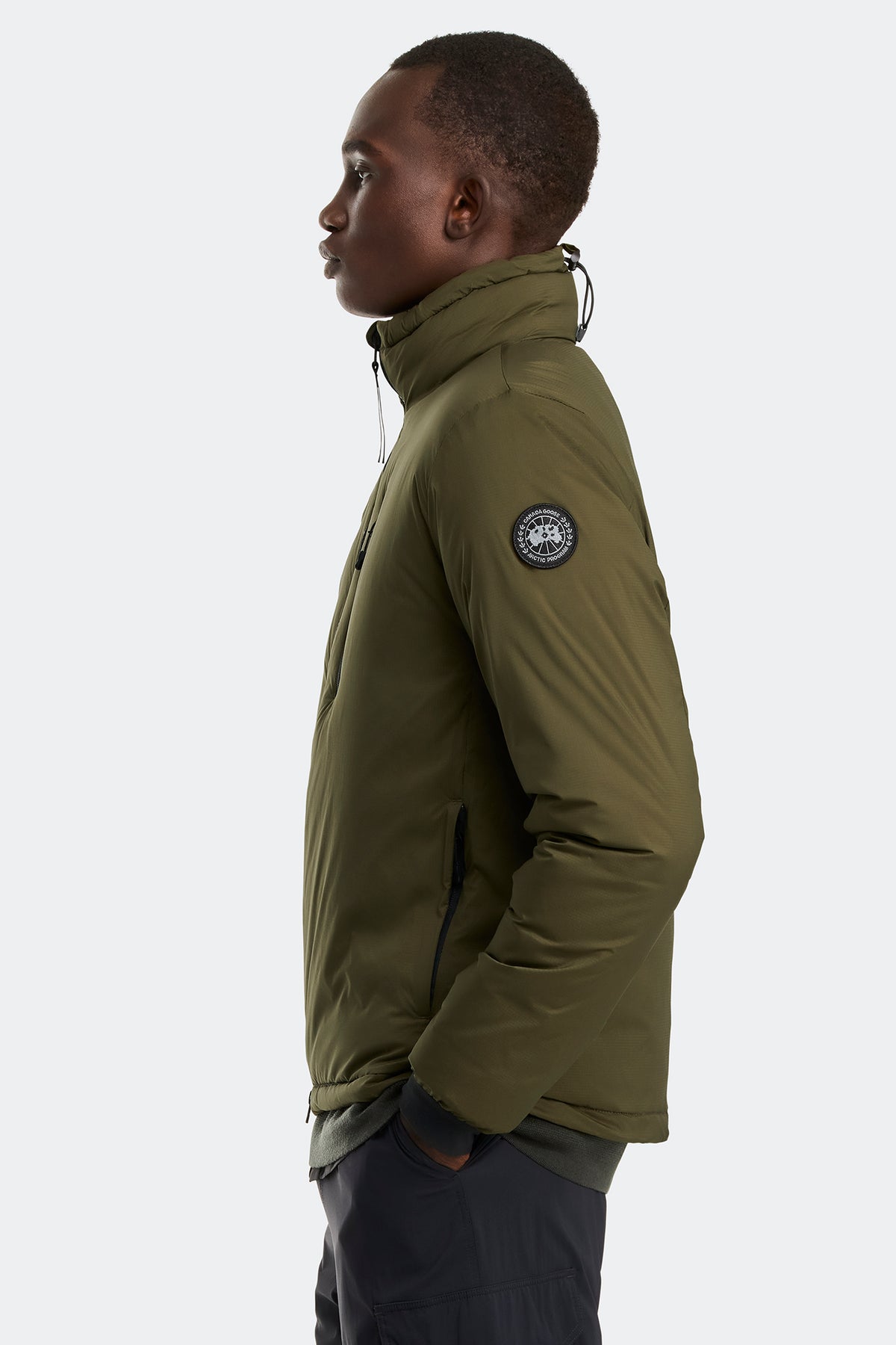 Lodge Jacket Black Disc - Military Green 49 - on_back_01
