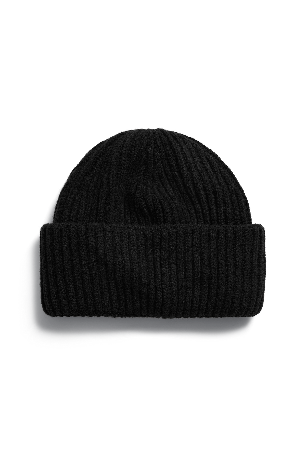 Cashmere Blend Double Fold Toque - Black 9061 - off_back_01