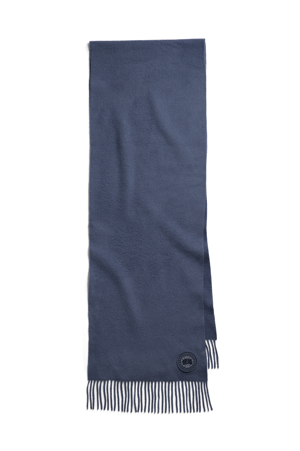 Wool Cashmere Blend Fringe Scarf - Dusk Blue 9128 - off_flat_lay_01