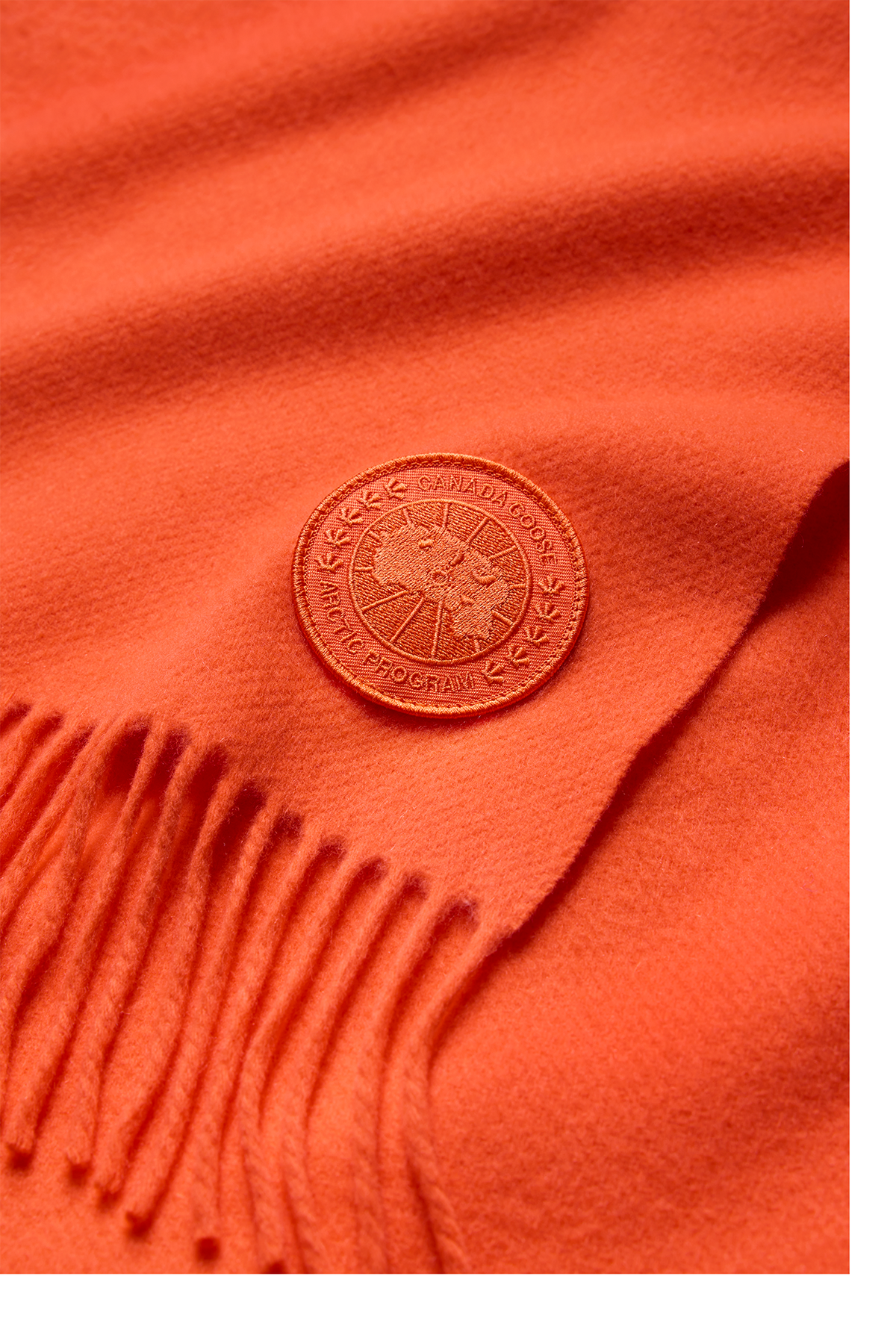 Wool Cashmere Blend Fringe Scarf - Ember 9129 - off_detail_01