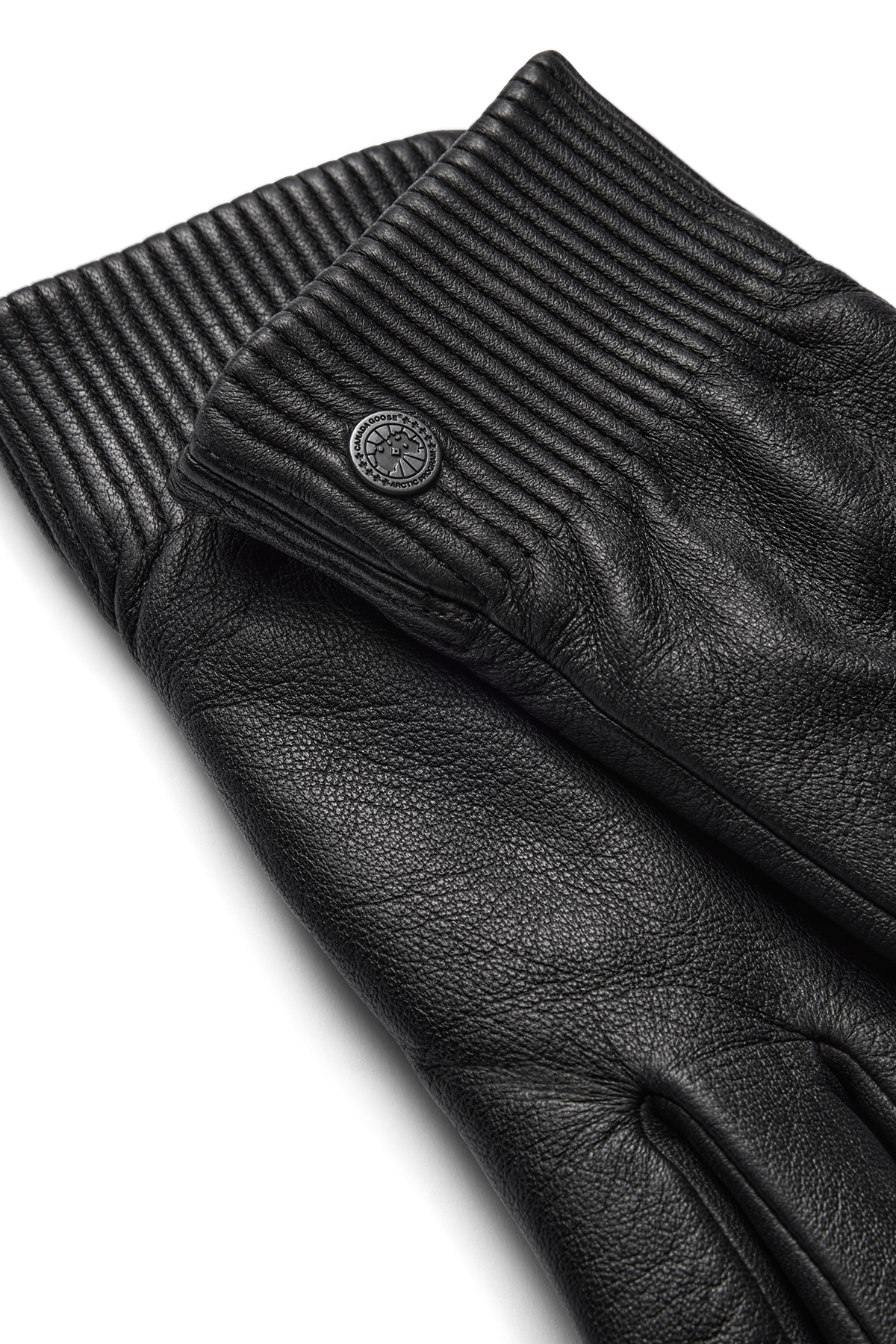 Ribbed Luxe Leather Glove - Black 9061 - off_detail_01