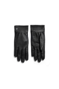 Ribbed Luxe Leather Glove - Black 9061 - off_flat_lay_01