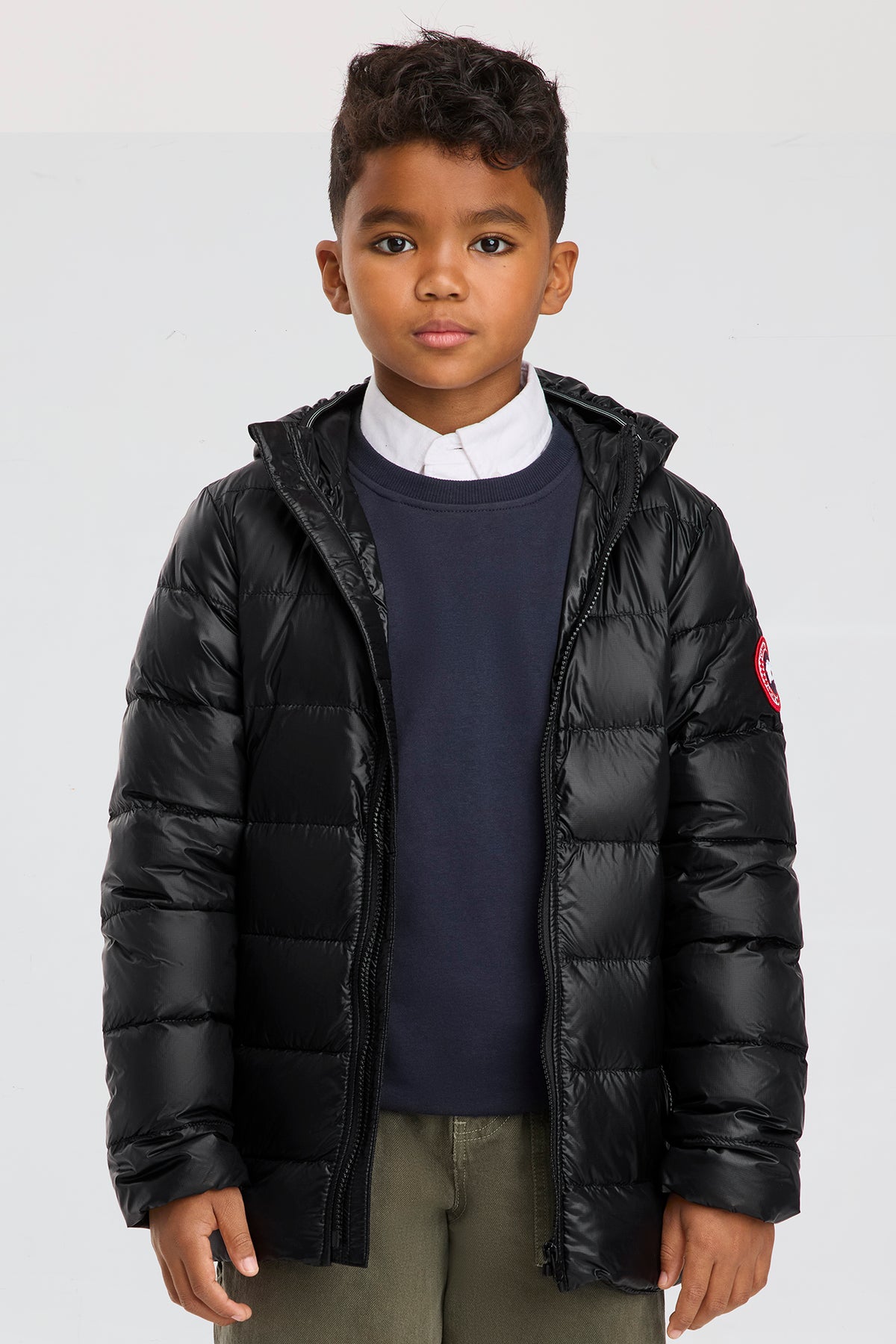 Youth Crofton Hoodie - Black 9061 - on_front_01