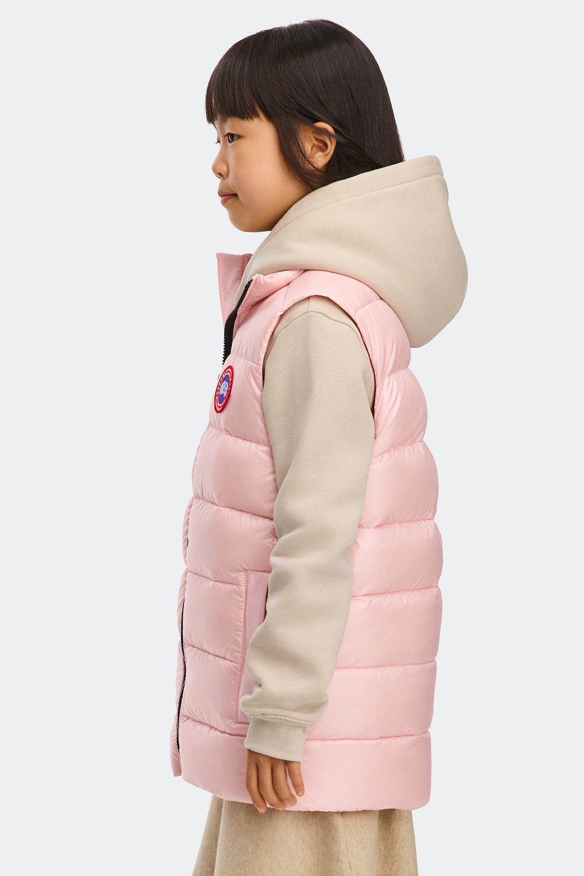 Youth Crofton Vest - Pink Lemonade 9454 - on_side_01
