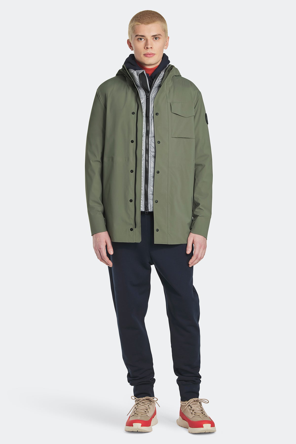 Nanaimo Rain Jacket Black Disc - Sagebrush 852 - on_full_body_01