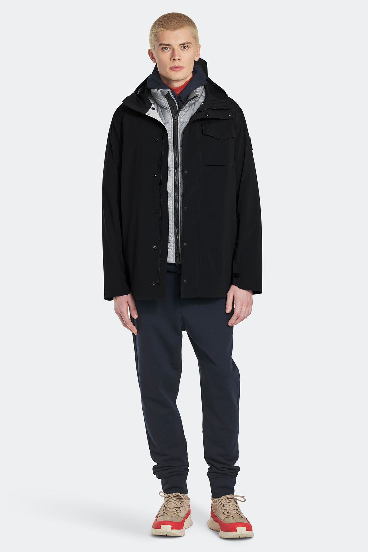 Nanaimo Rain Jacket Black Disc - Black 9061 - on_full_body_01