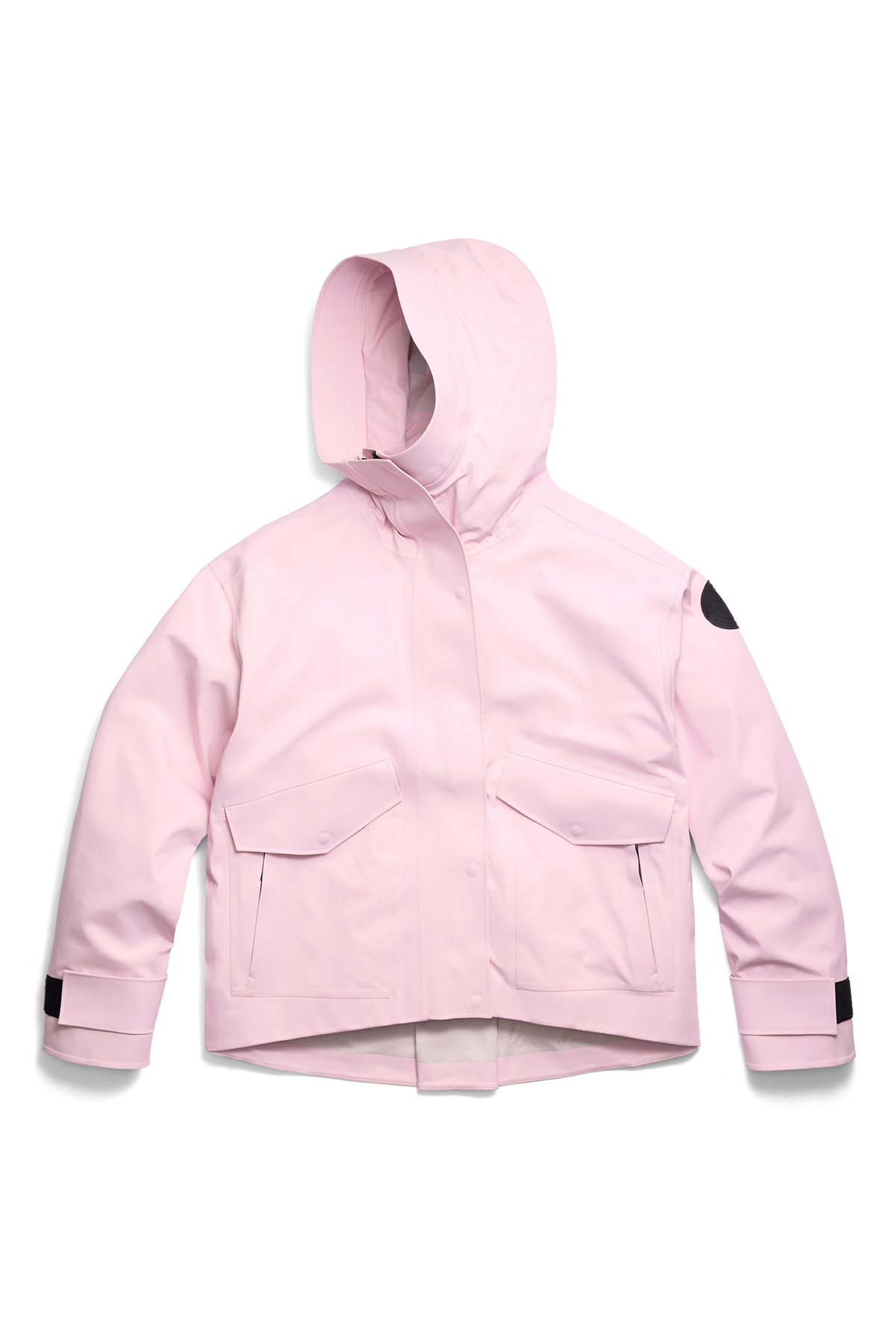 Tofino Rain Jacket Black Disc - Bloom Pink 9846 - off_flat_lay_01