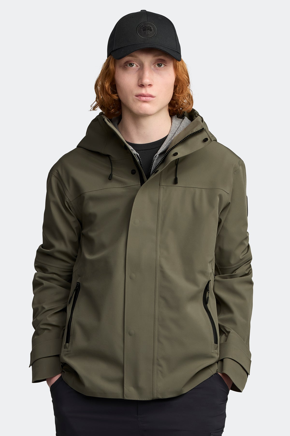 Rupert Rain Jacket Black Disc - Smokey Sage 9319 - on_front_01
