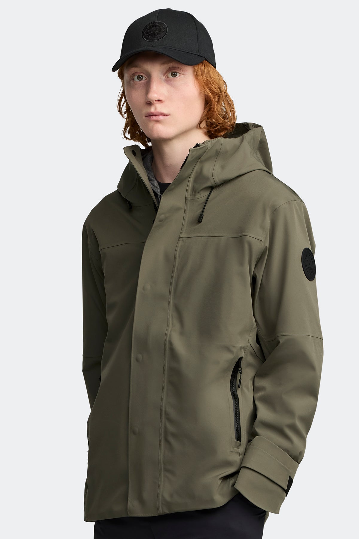 Rupert Rain Jacket Black Disc - Smokey Sage 9319 - on_side_01