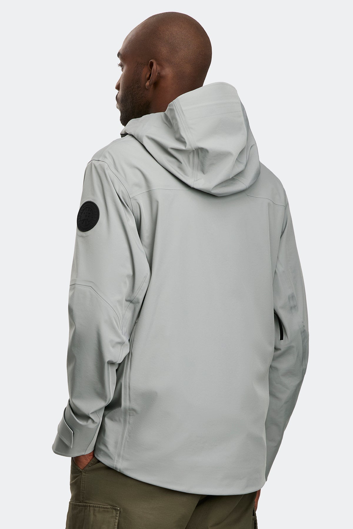 Rupert Rain Jacket Black Disc - Stratus Grey 9838 - on_back_01