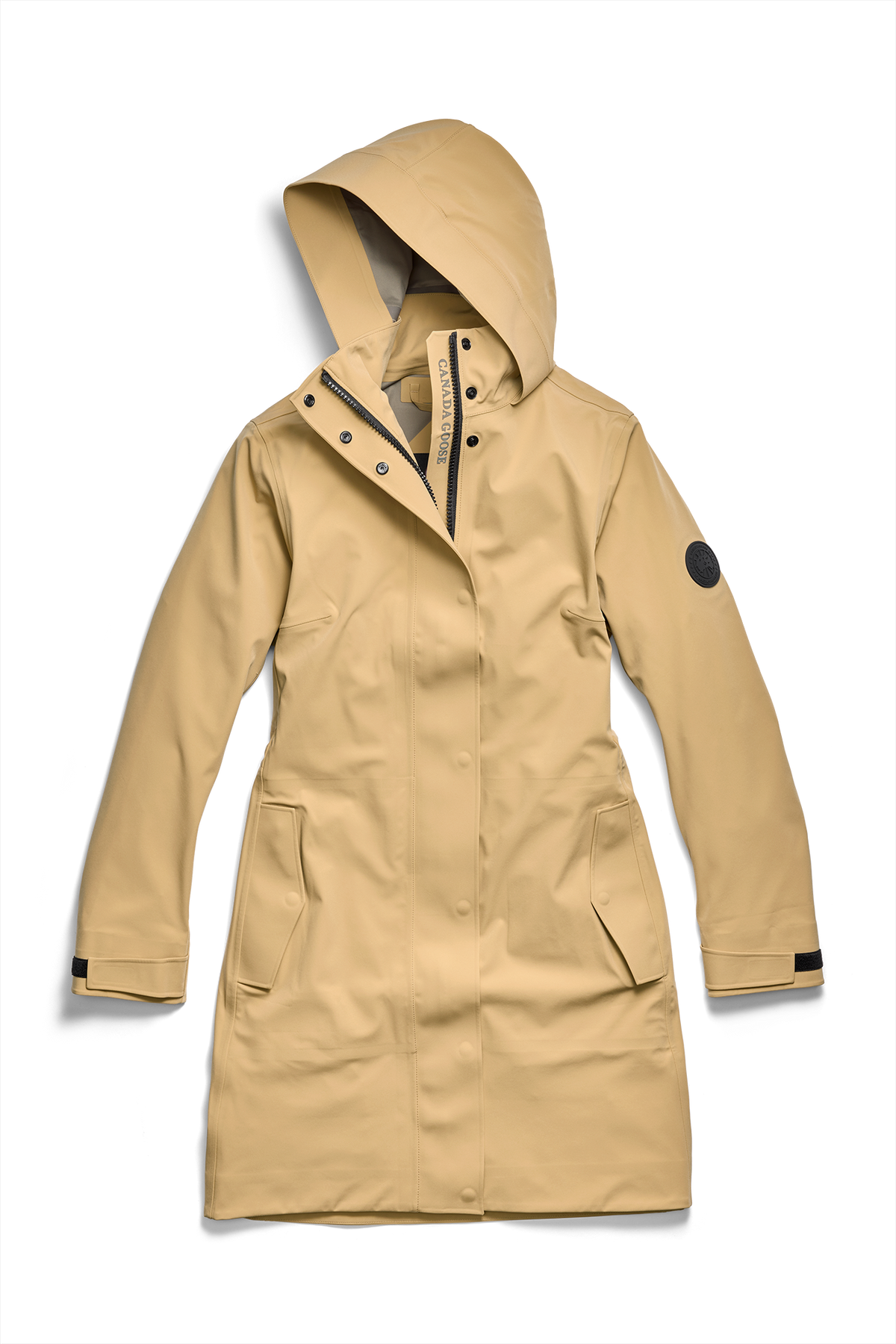 Cardero Rain Jacket Black Disc - Timber Sand 9110 - off_flat_lay_01