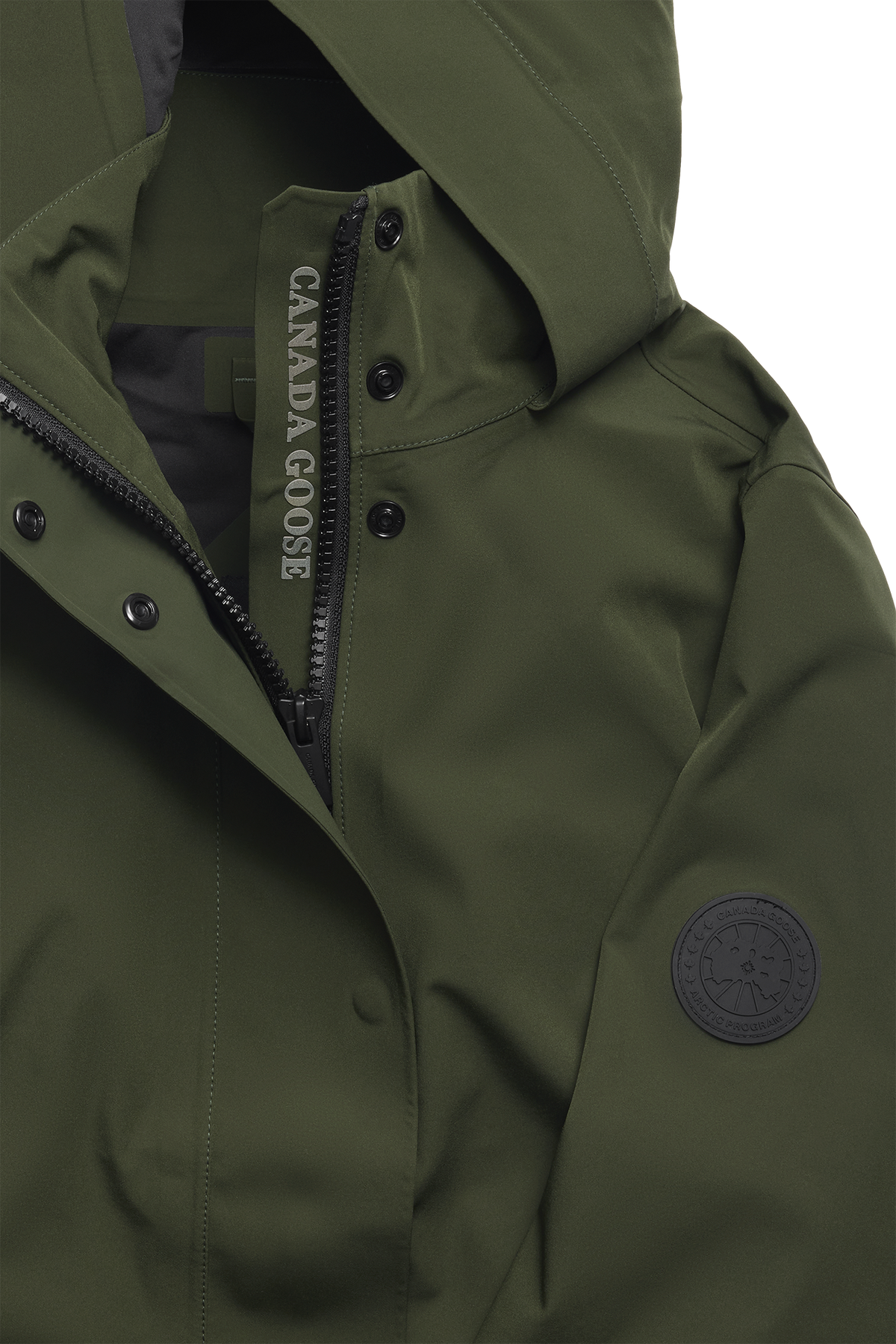 Cardero Rain Jacket Black Disc - Moss Khaki 9260 - off_detail_01