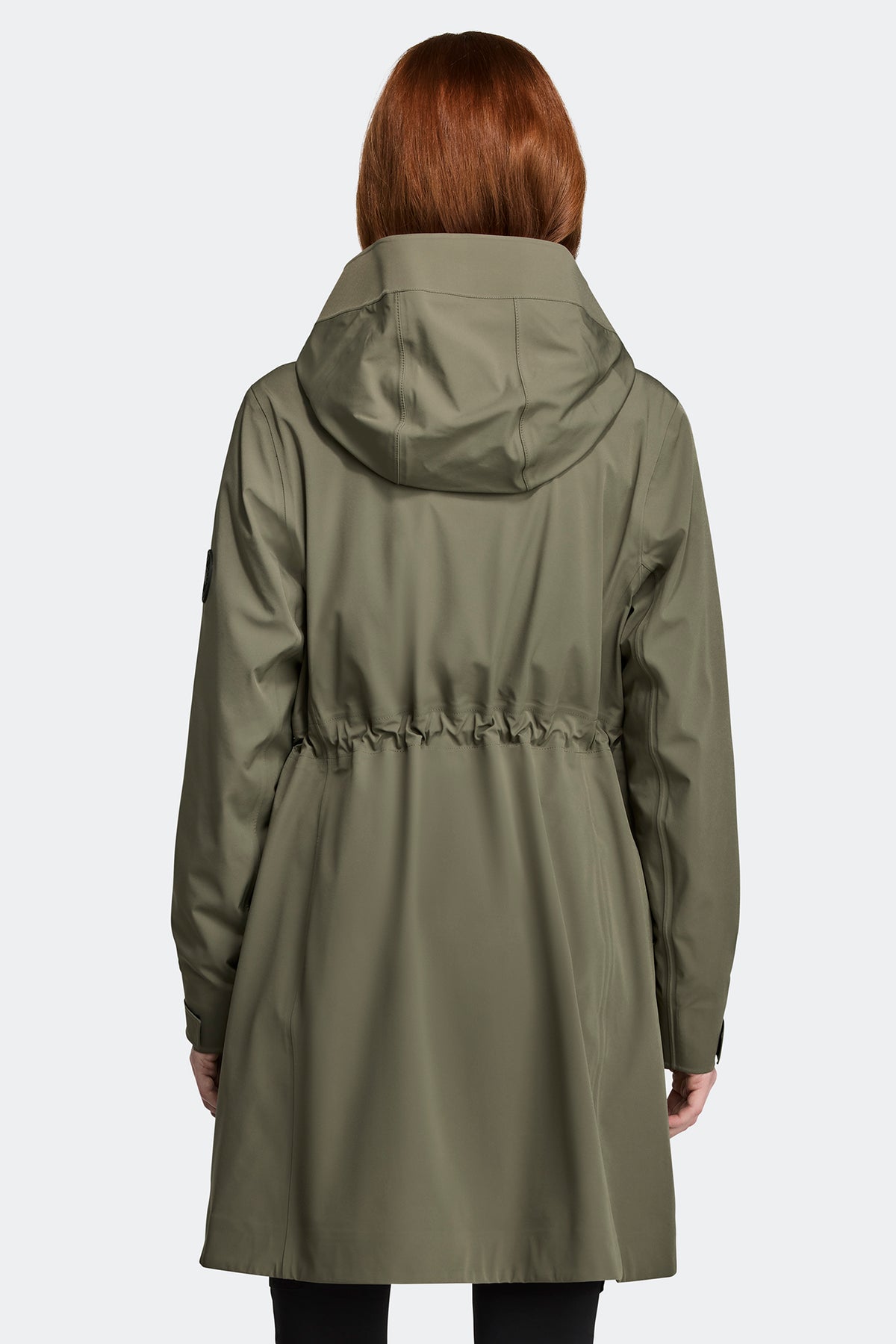 Cardero Rain Jacket Black Disc - Smokey Sage 9319 - on_back_02