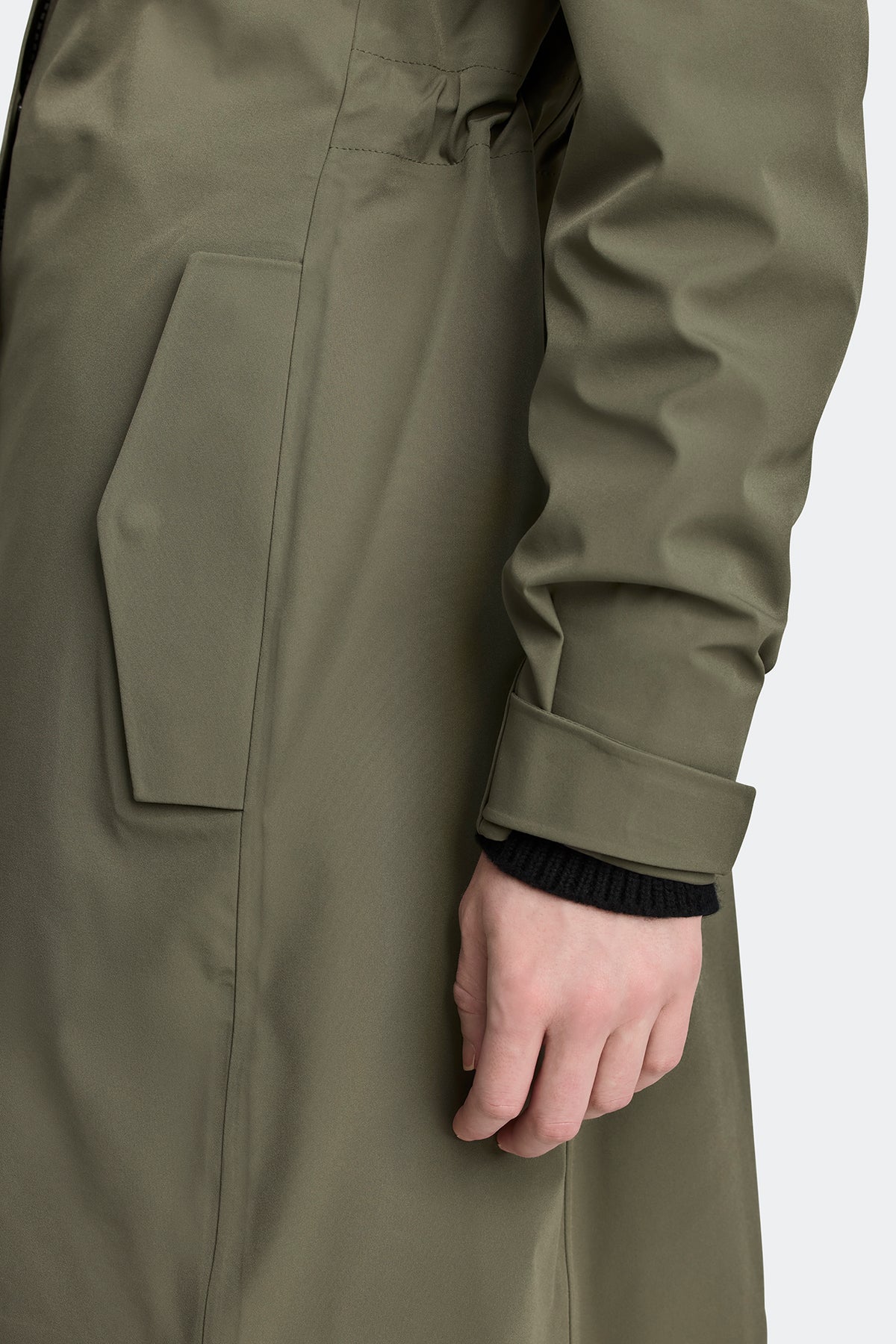 Cardero Rain Jacket Black Disc - Smokey Sage 9319 - on_detail_01