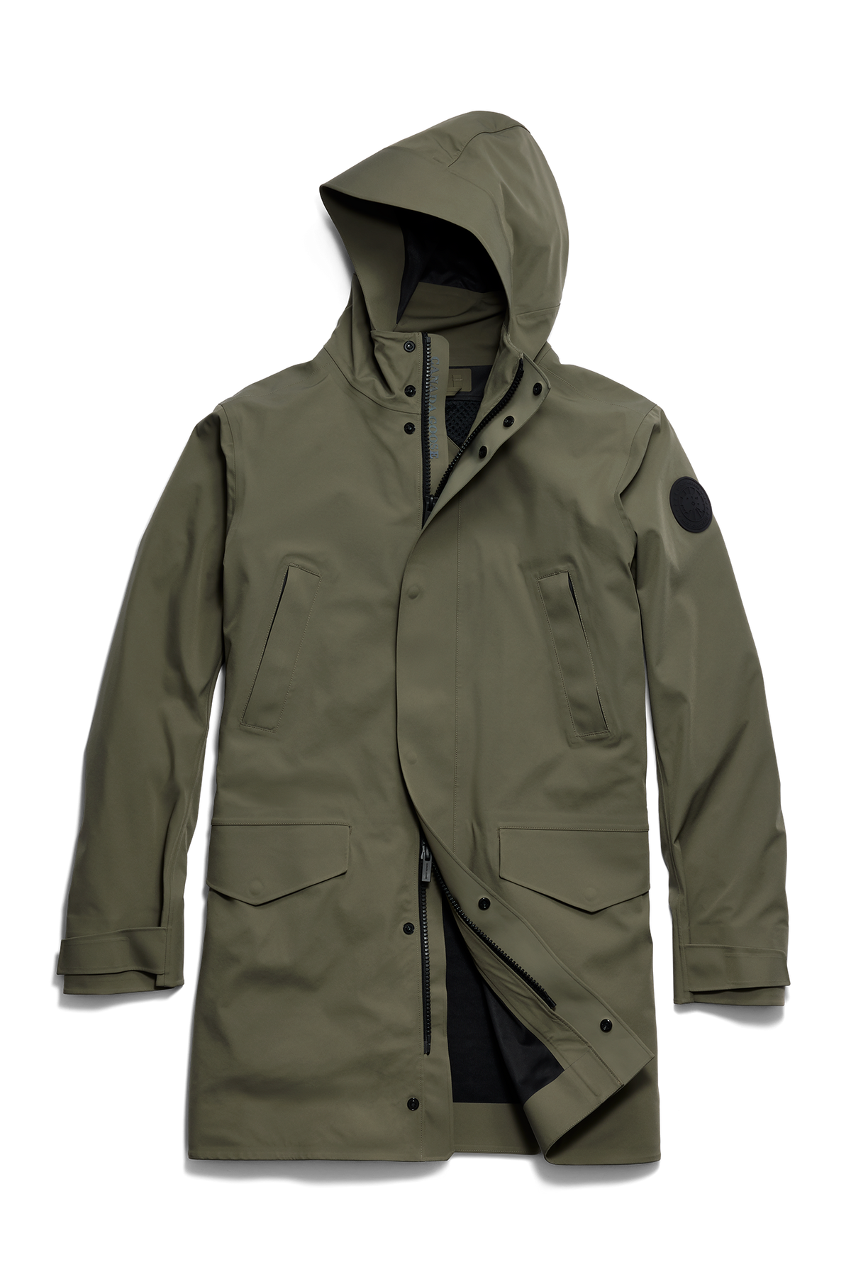 Barclay Rain Jacket Black Disc - Smokey Sage 1664 - off_flat_lay_01