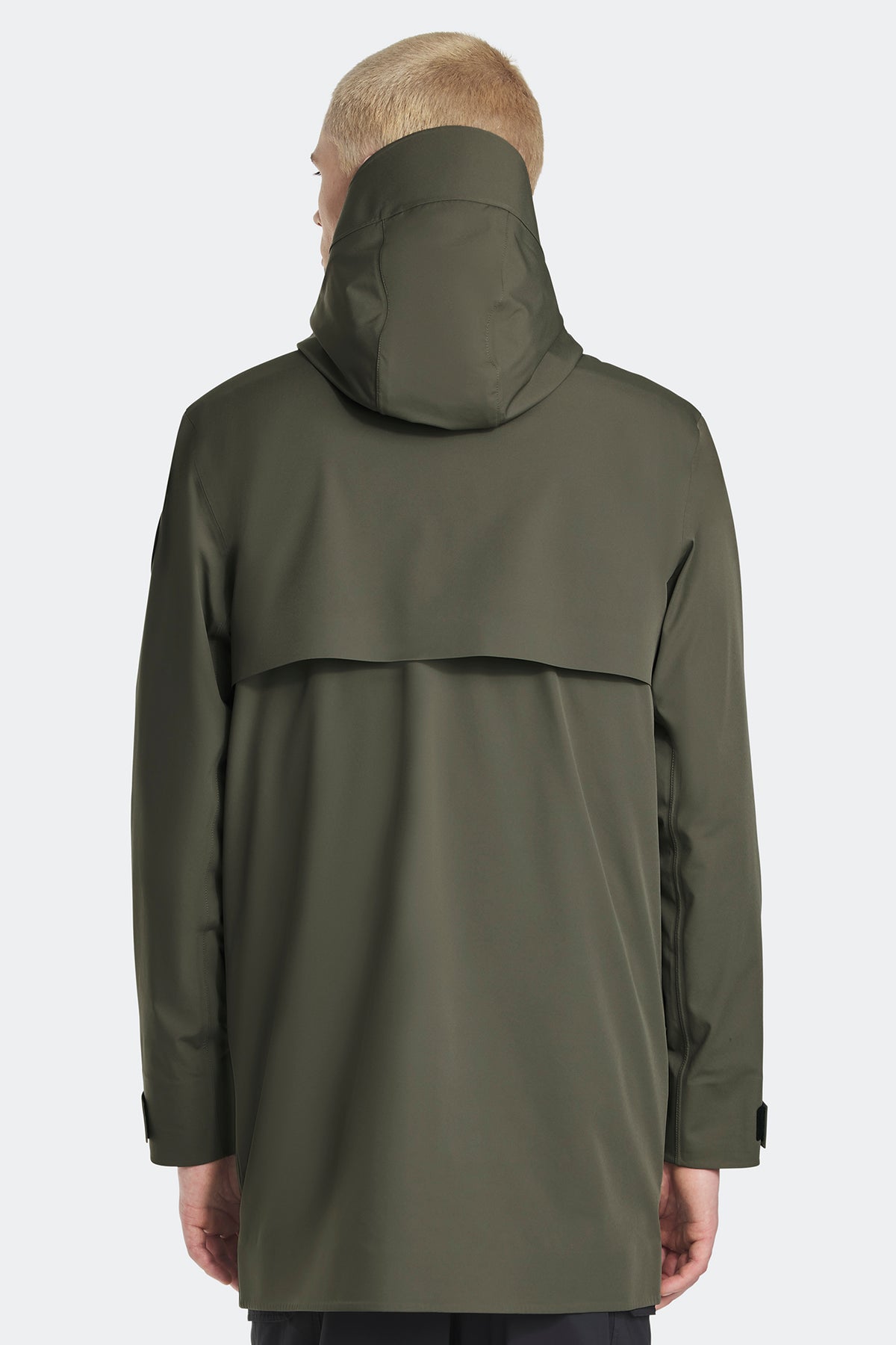 Barclay Rain Jacket Black Disc - Smokey Sage 1664 - on_back_02