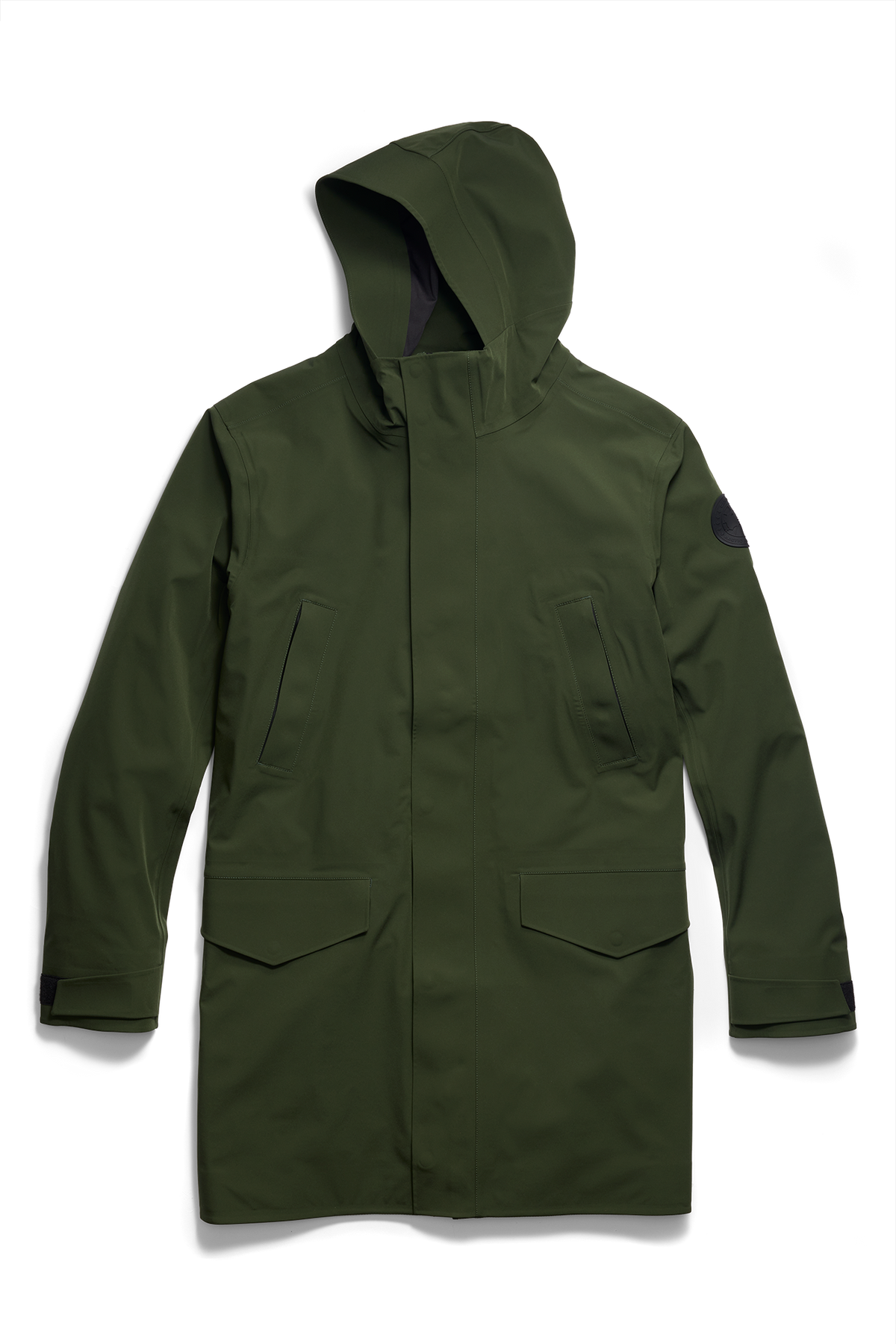 Barclay Rain Jacket Black Disc - Moss Khaki 9260 - off_flat_lay_01