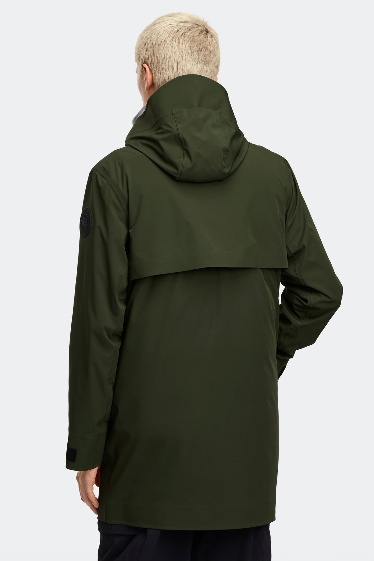 Barclay Rain Jacket Black Disc - Moss Khaki 9260 - on_back_01