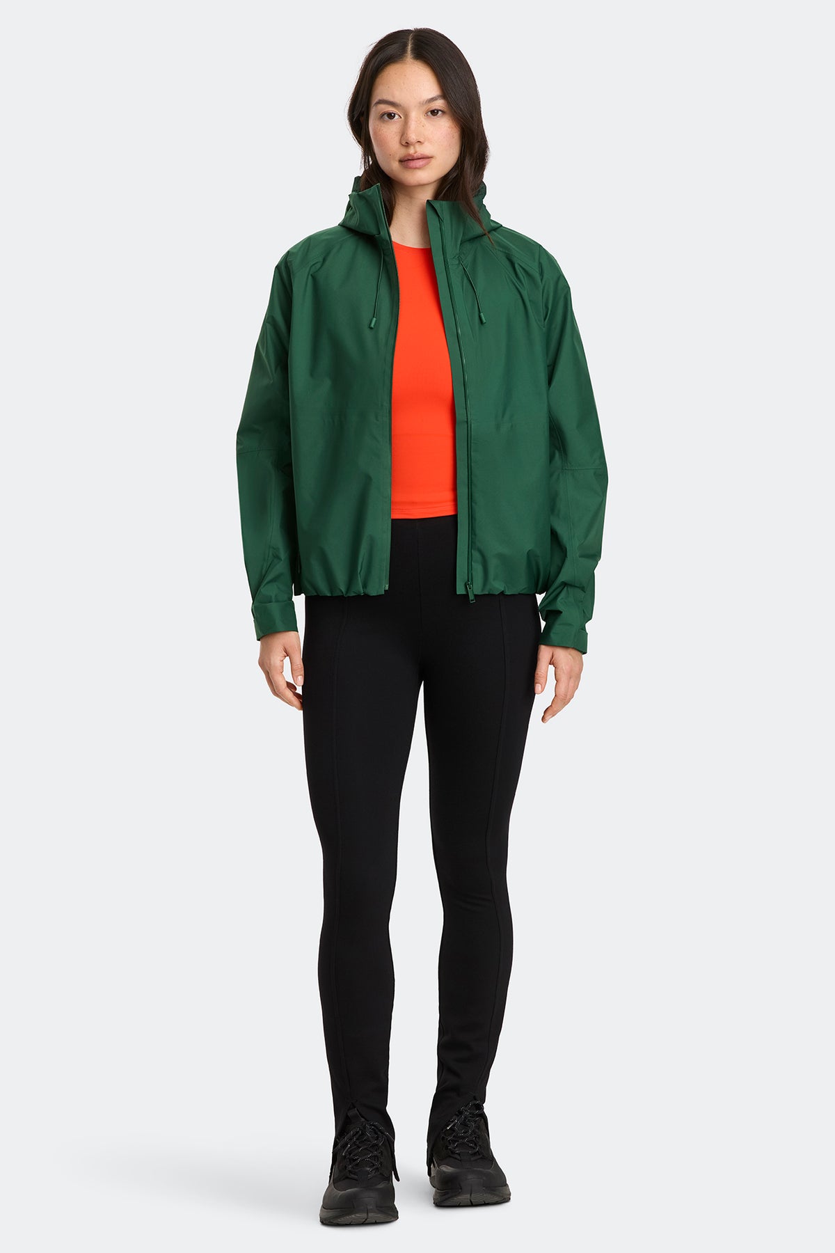 Horizon Rain Jacket - Glade Green 9848 - on_full_body_01