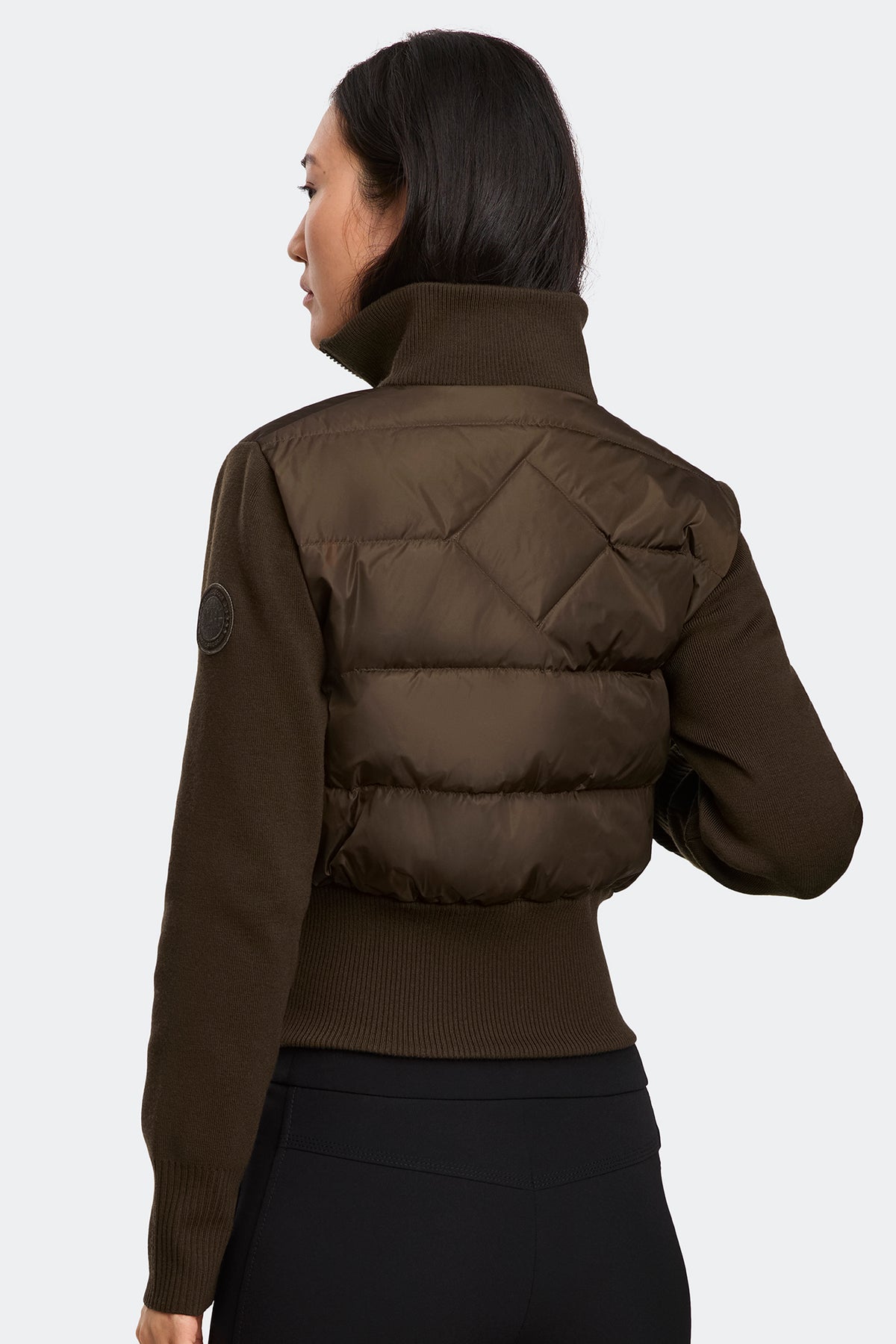 HyBridge® Wide Quilt Knit Jacket Tonal Disc - Terra 9842 - on_back_01