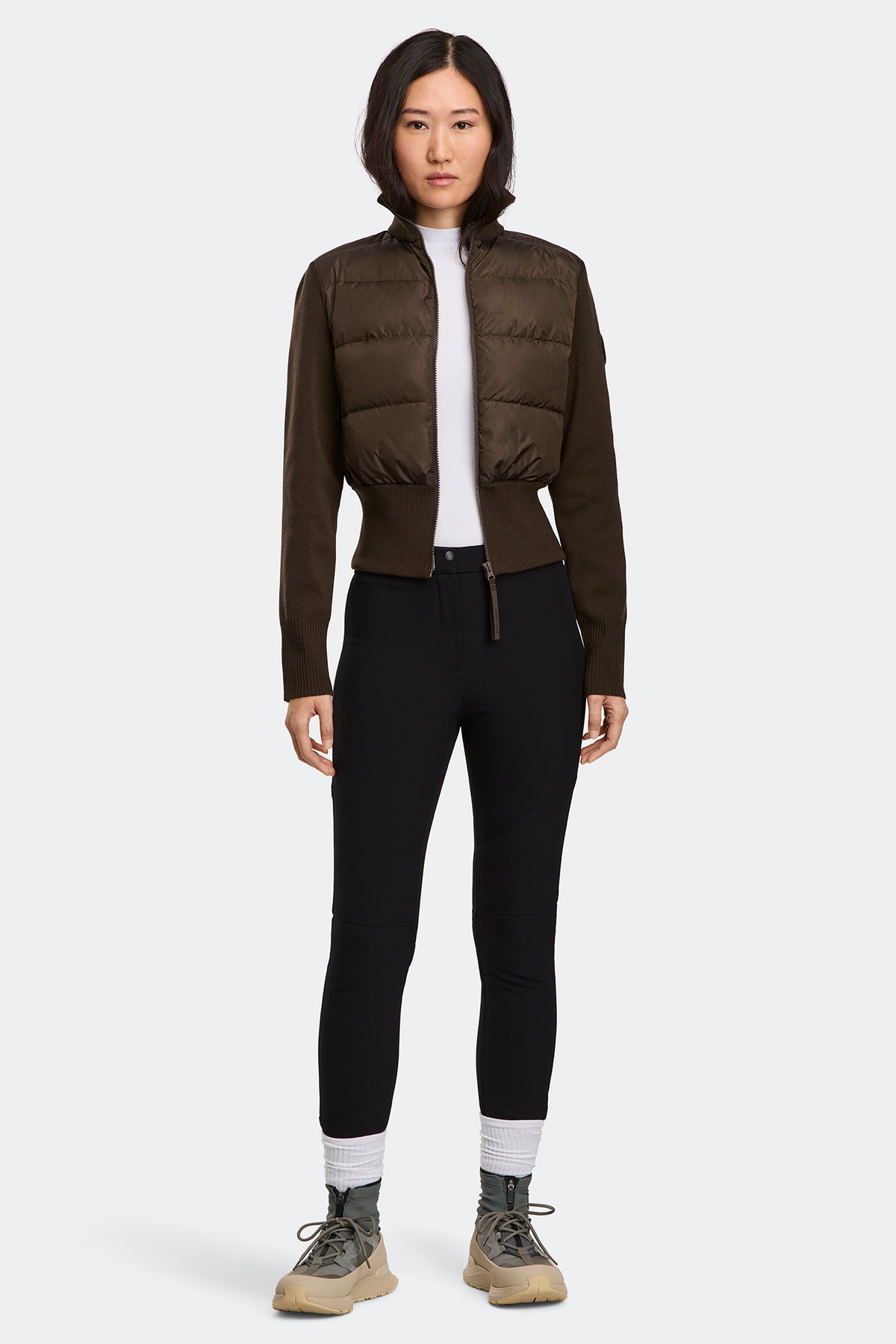 HyBridge® Wide Quilt Knit Jacket Tonal Disc - Terra 9842 - on_full_body_01