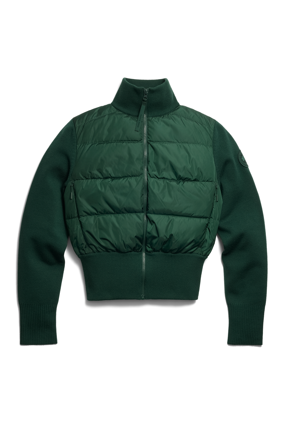 HyBridge® Wide Quilt Knit Jacket Tonal Disc - Glade Green 9848 - off_flat_lay_01