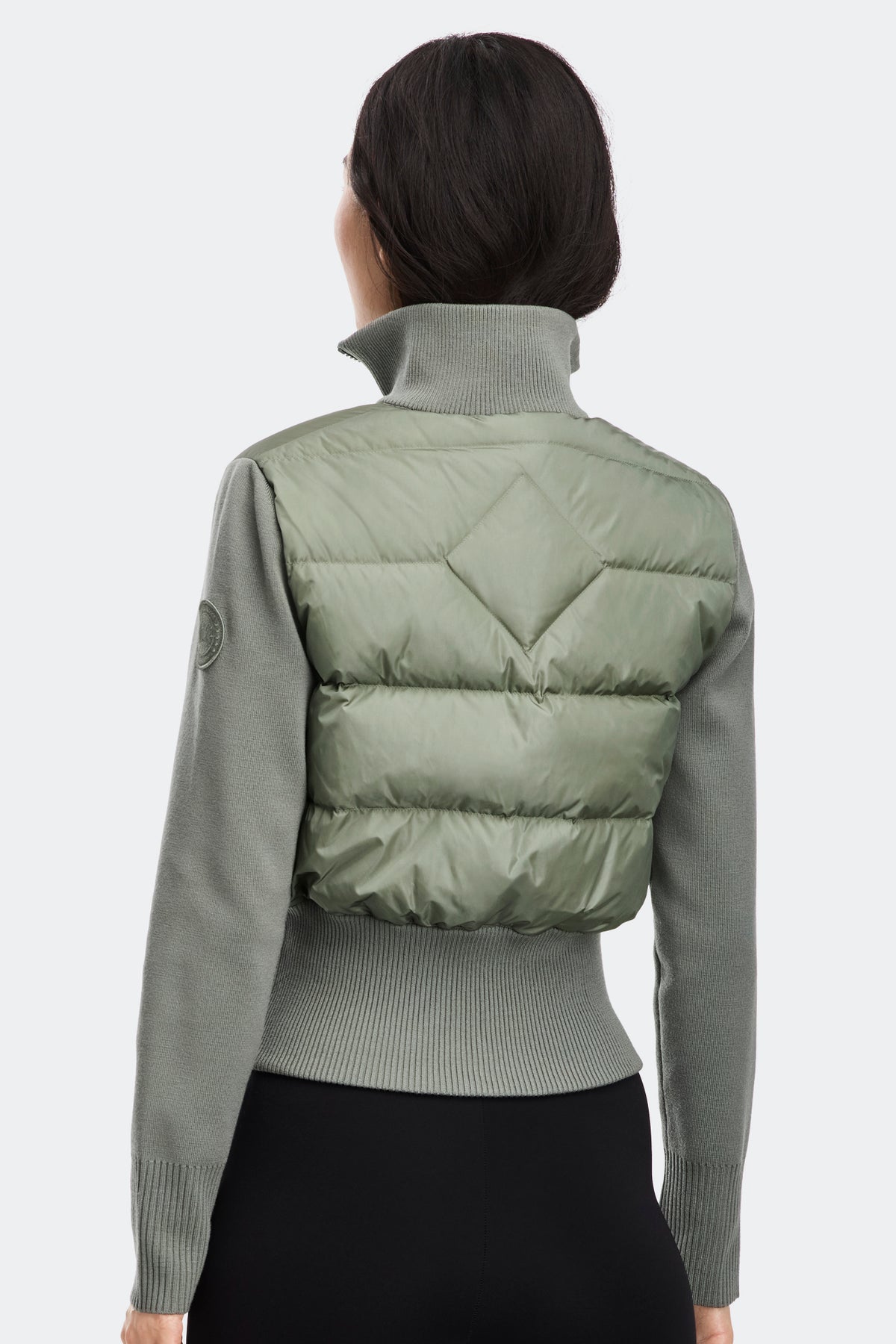 HyBridge® Wide Quilt Knit Jacket Tonal Disc - Sagebrush 9852 - on_back_01