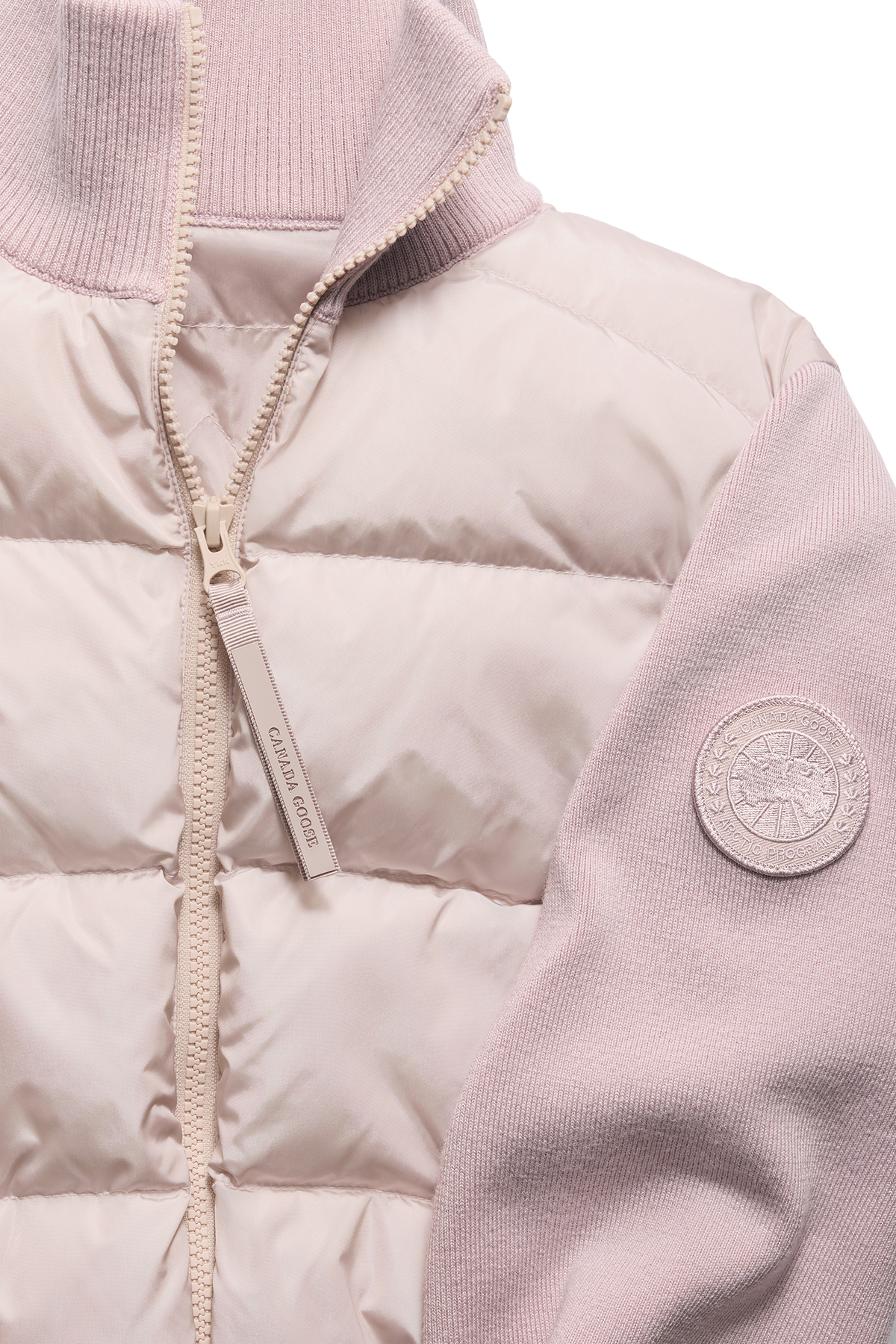HyBridge® Wide Quilt Knit Jacket Tonal Disc - Lucent Rose 9856 - off_detail_01