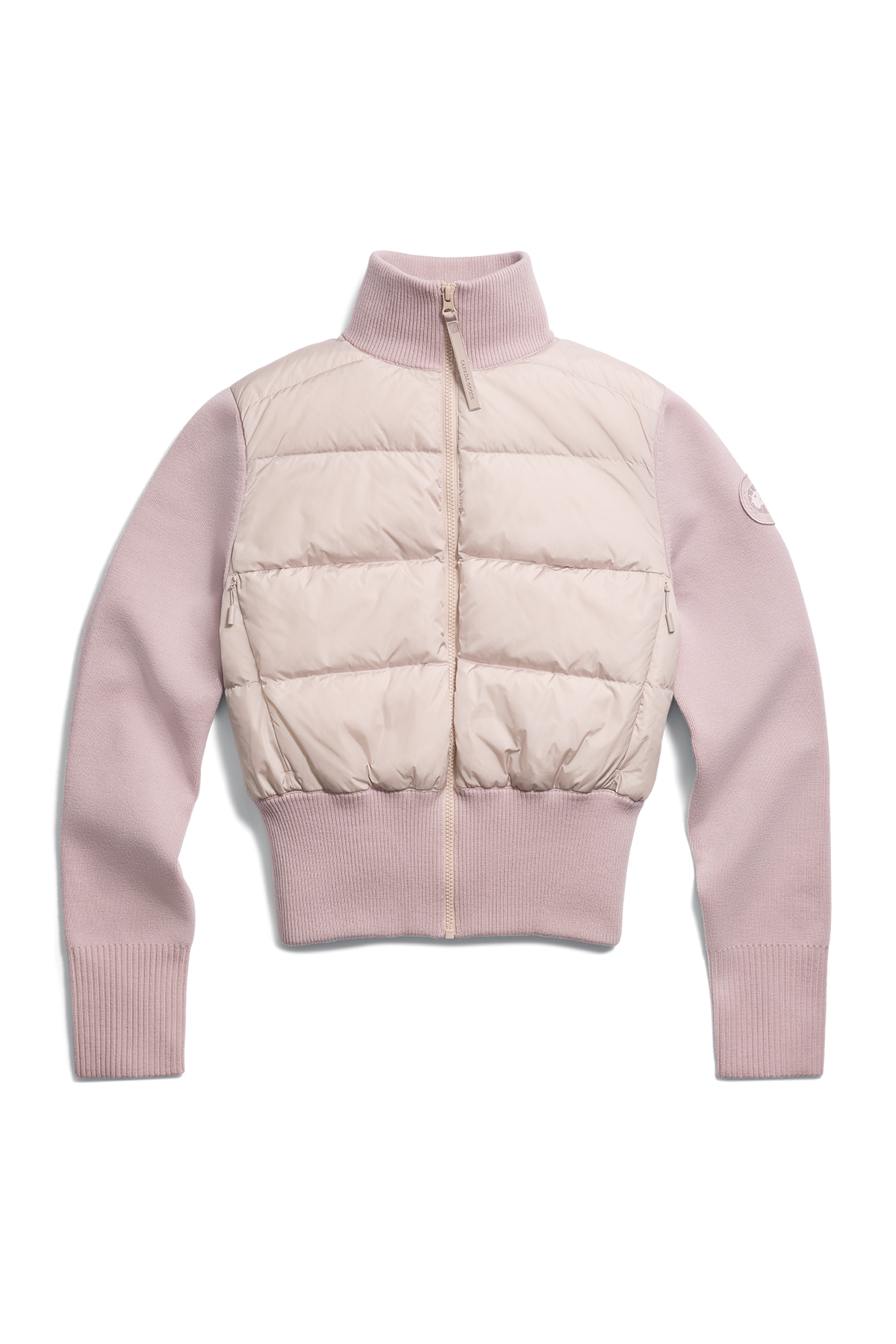 HyBridge® Wide Quilt Knit Jacket Tonal Disc - Lucent Rose 9856 - off_flat_lay_01