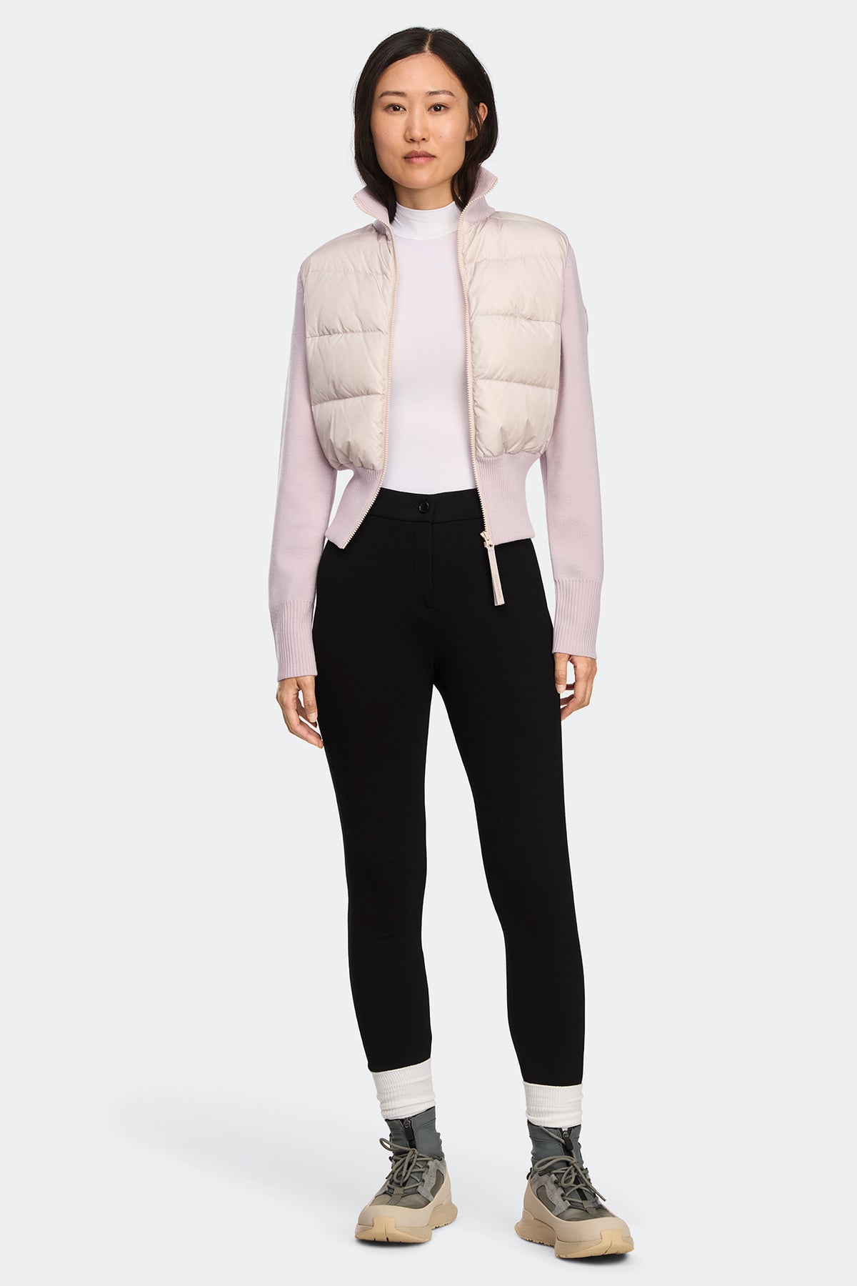 HyBridge® Wide Quilt Knit Jacket Tonal Disc - Lucent Rose 9856 - on_full_body_01
