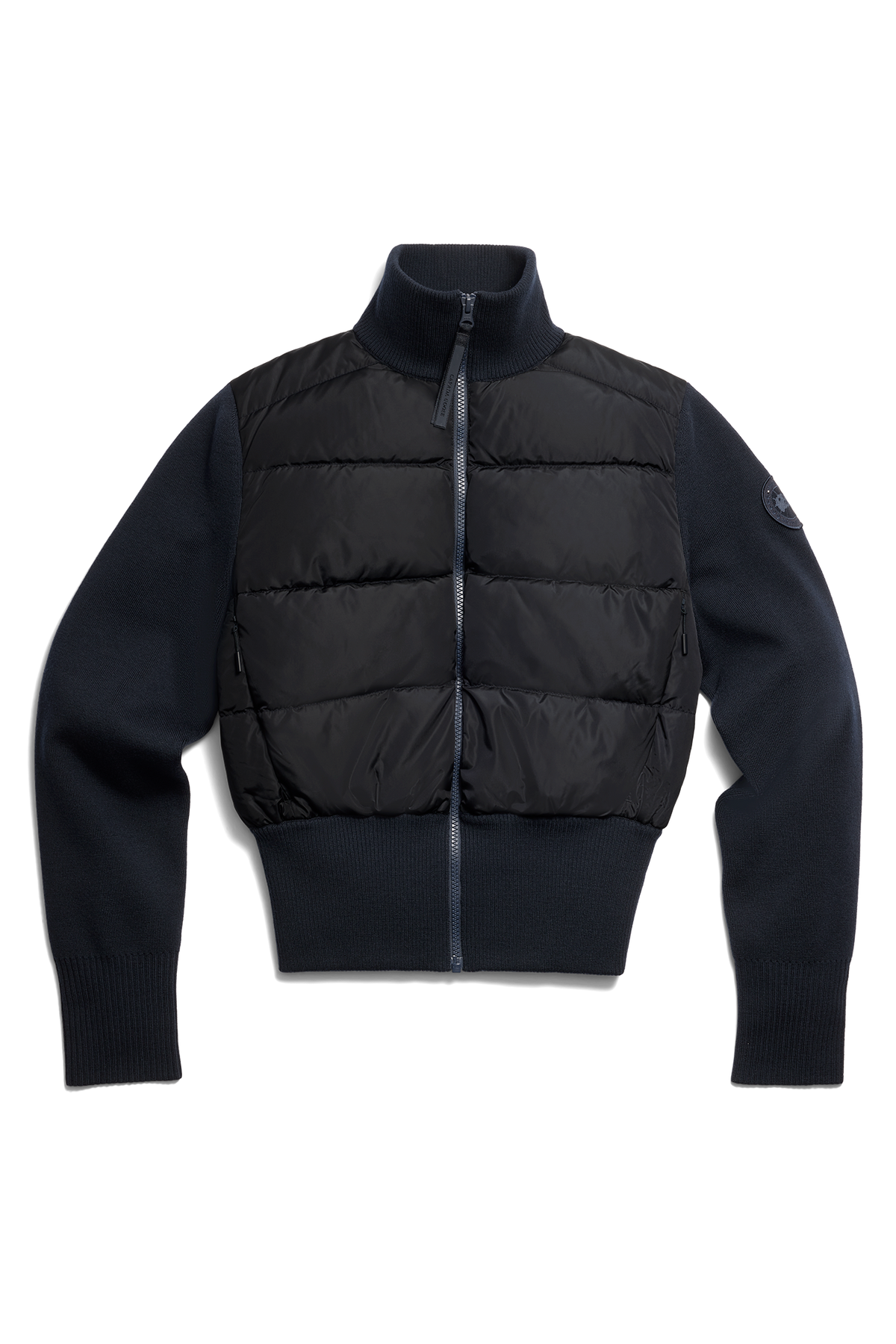 HyBridge® Wide Quilt Knit Jacket Tonal Disc - Nocturne 9858 - off_flat_lay_01