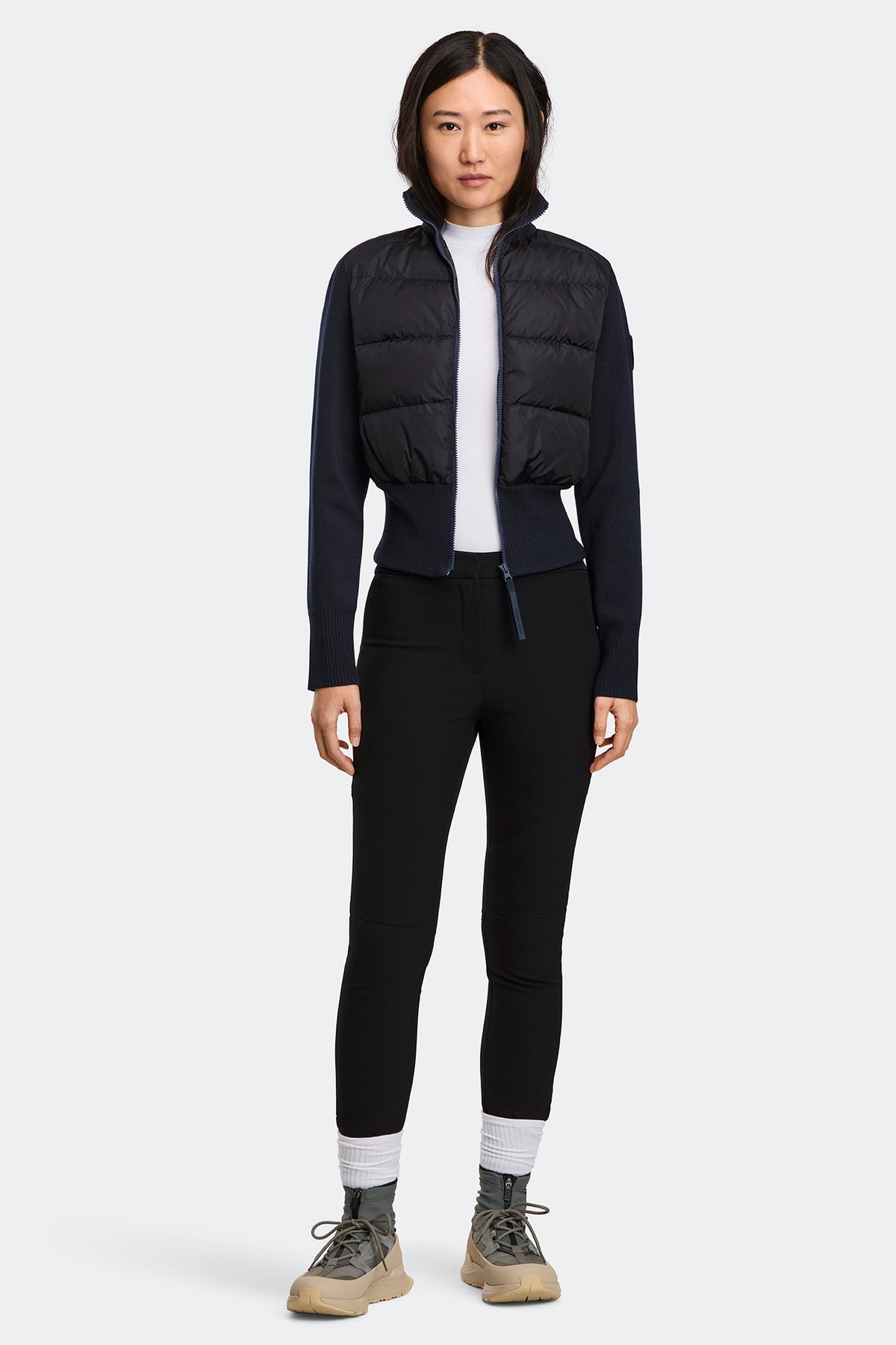 HyBridge® Wide Quilt Knit Jacket Tonal Disc - Nocturne 9858 - on_full_body_01