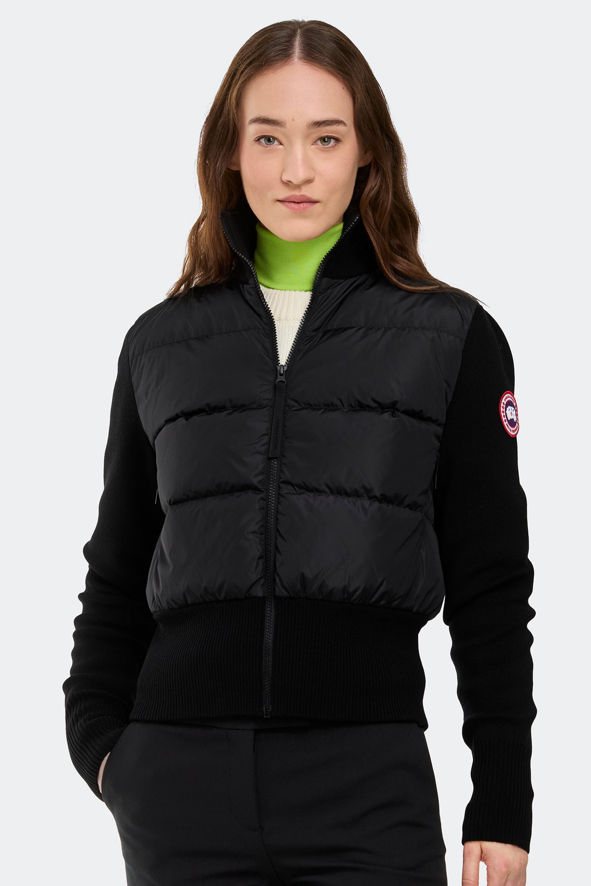 HyBridge® Wide Quilt Knit Jacket - Black 61 - on_front_closed_01