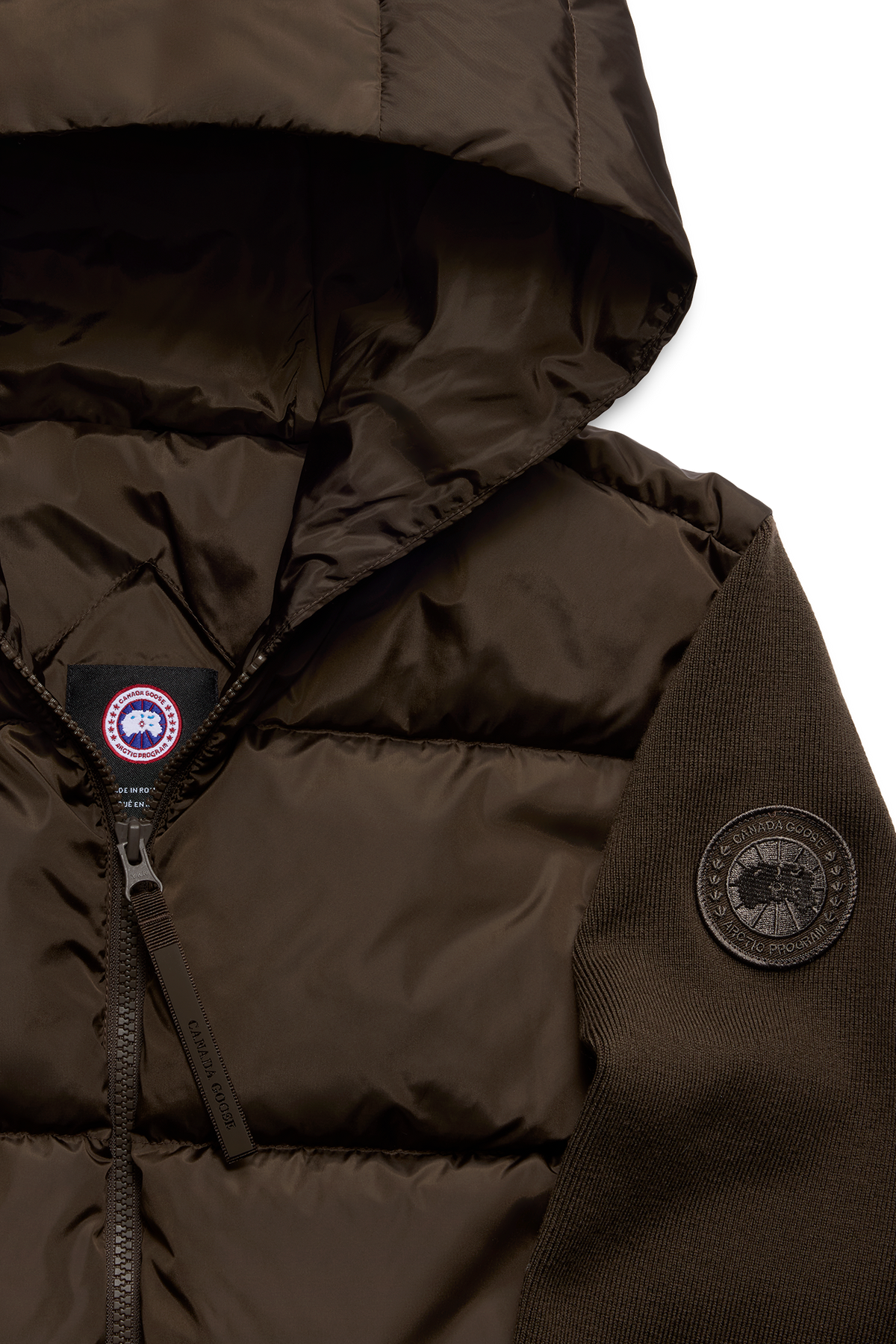 HyBridge® Wide Quilt Knit Hoodie Tonal Disc - Terra 9842 - off_detail_01