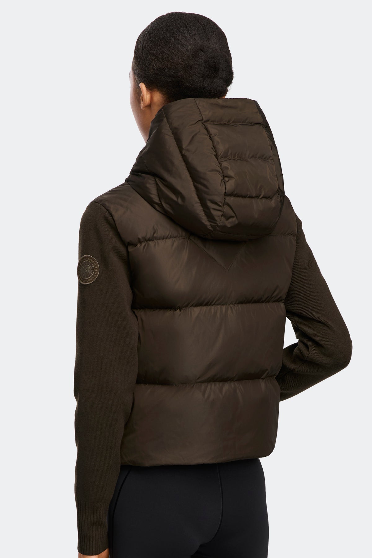 HyBridge® Wide Quilt Knit Hoodie Tonal Disc - Terra 9842 - on_back_01