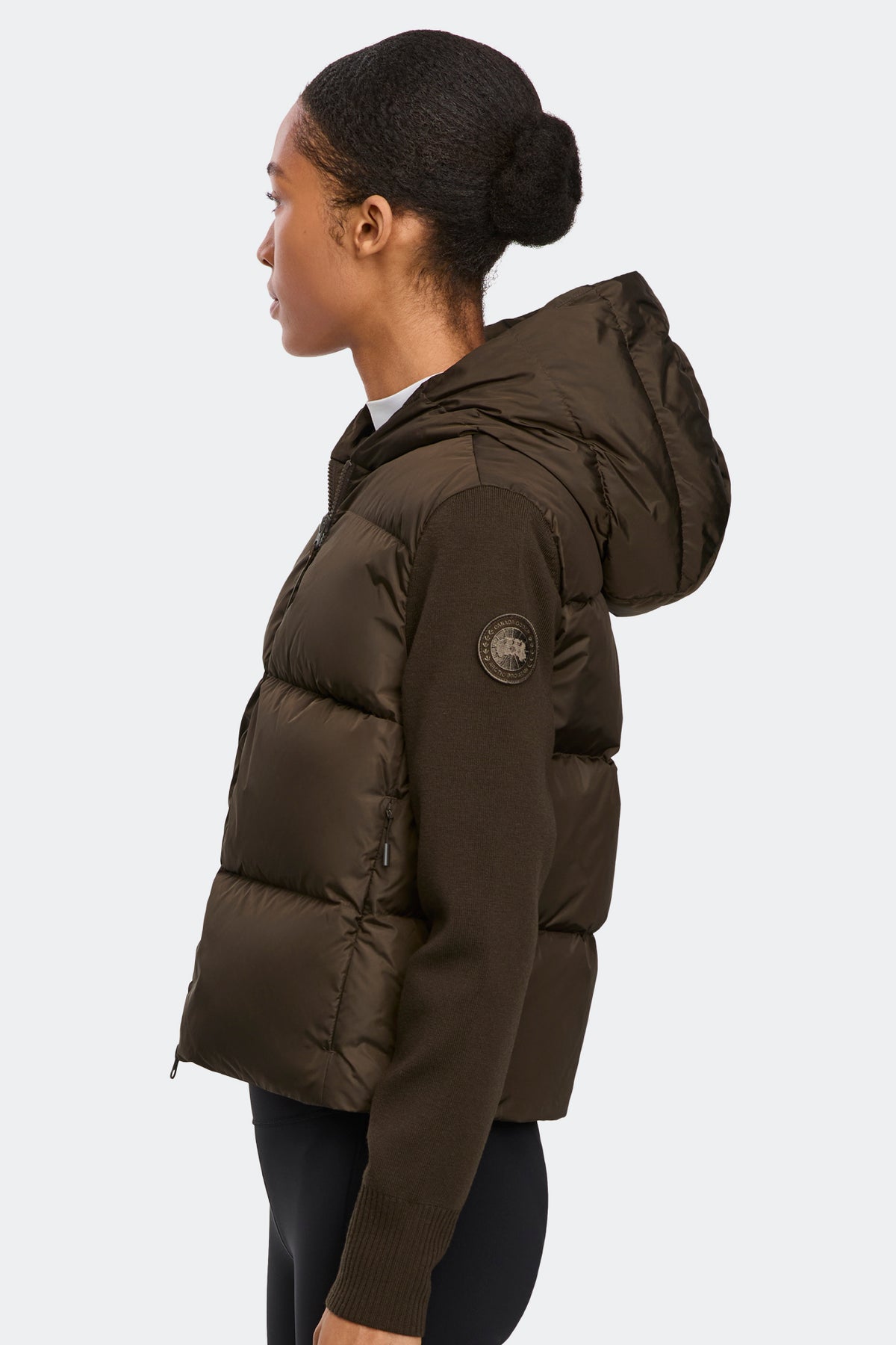 HyBridge® Wide Quilt Knit Hoodie Tonal Disc - Terra 9842 - on_side_01
